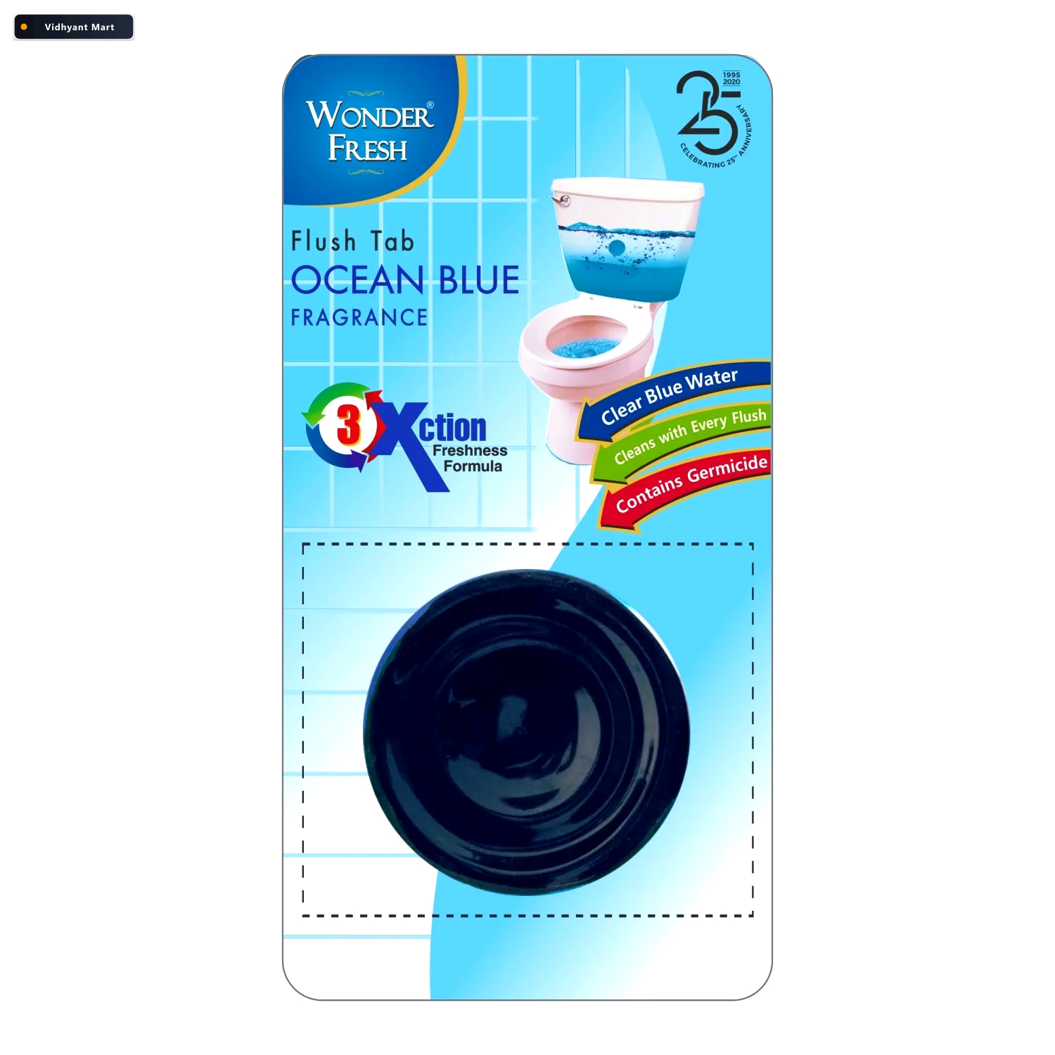 Vidhyant Mart Toilet Cleaner Flush Tab Ocean Blue 50g Wonder Fre 1