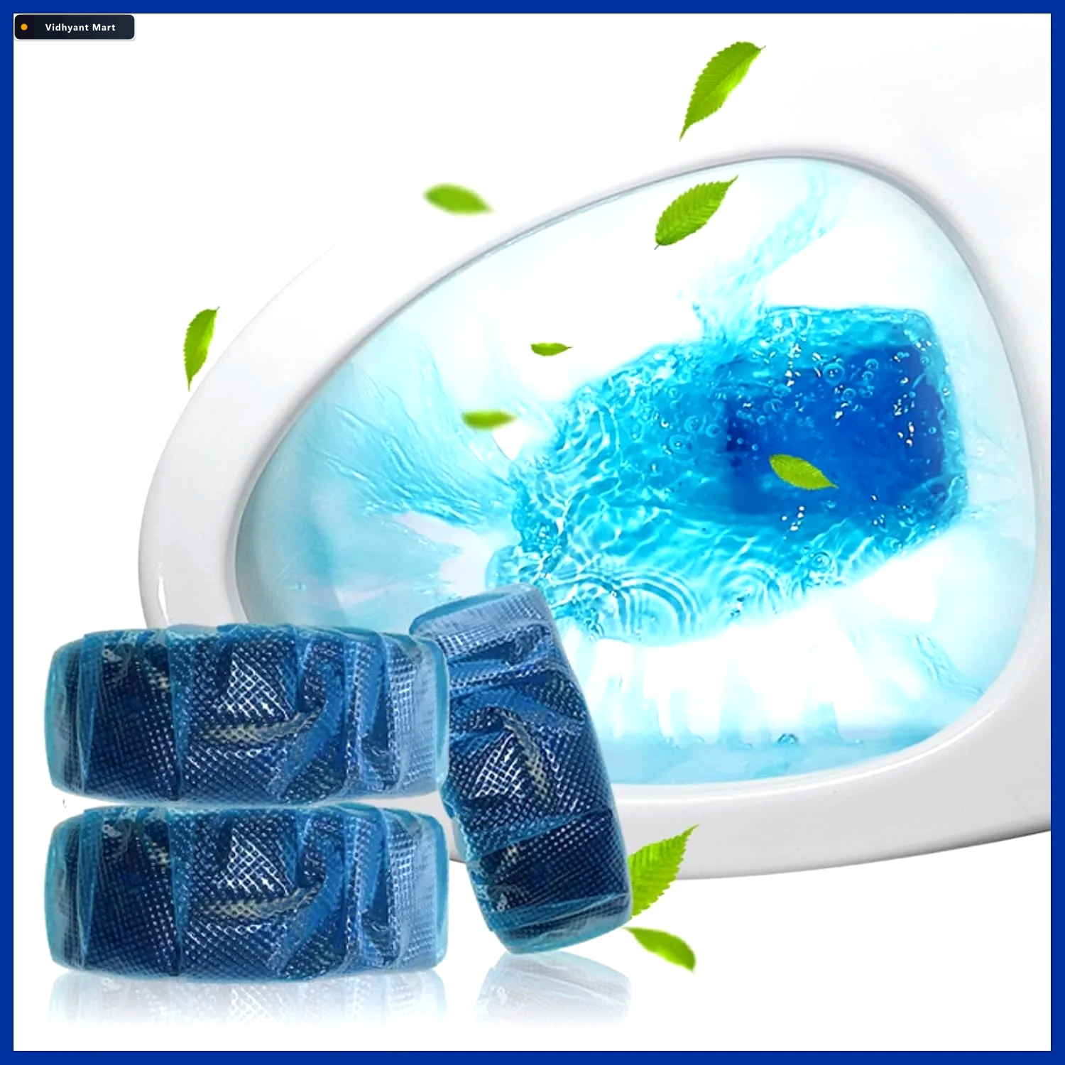 Vidhyant Mart Toilet Cleaner Tabs Automatic Flush Ocean Blue Won 3