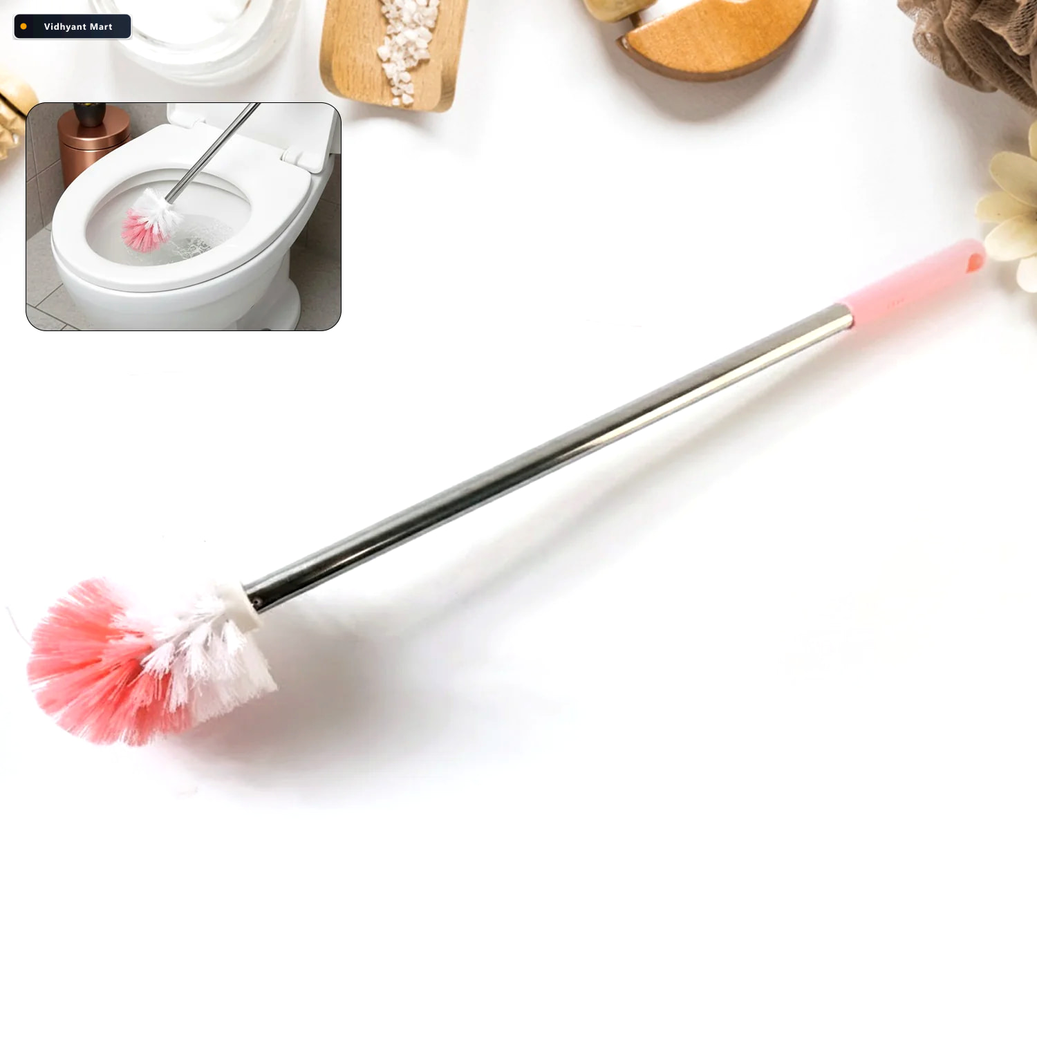 Vidhyant Mart Toilet Cleaning Brush Long Handle For Deep Cleanin 2