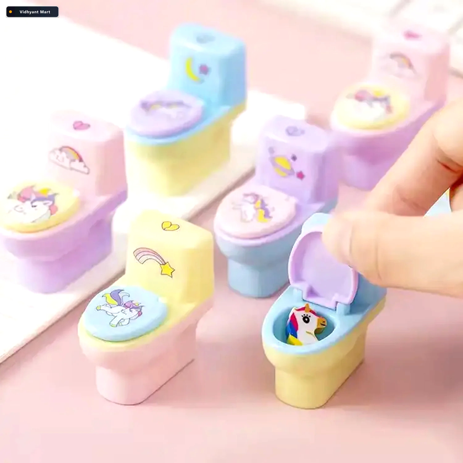 Vidhyant Mart Toilet Pencil Sharpener Fun Novelty With Eraser 2 2