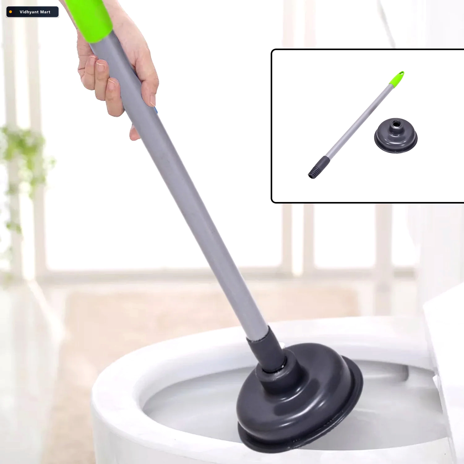 Vidhyant Mart Toilet Plunger Heavy Duty Clog Remover For Sinks D 2