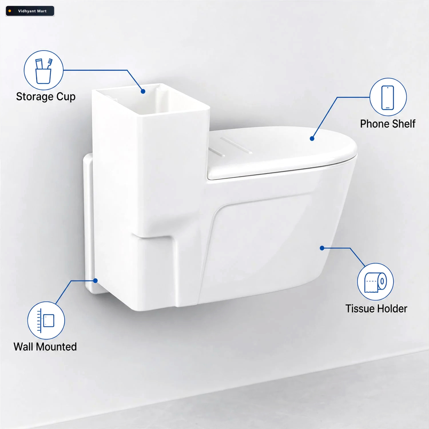 Vidhyant Mart Toilet Shaped Ashtray Quirky And Fun For Home Offi 2
