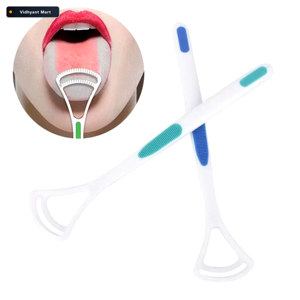 Vidhyant Mart Tongue Cleaner Brush Silica Handle Bad Breath Remo 3
