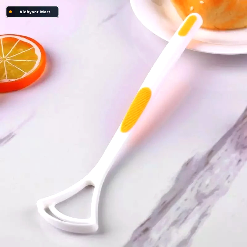 Vidhyant Mart Tongue Cleaner Brush Silica Handle Bad Breath Remo 4