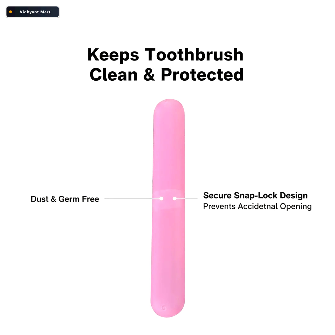Vidhyant Mart Toothbrush Travel Case Hygienic Plastic Holder Bru 4