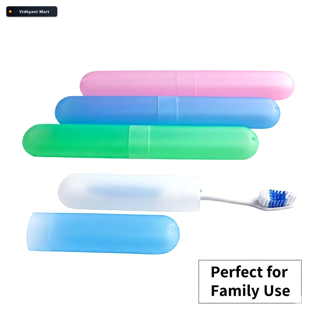 Vidhyant Mart Toothbrush Travel Case Hygienic Plastic Holder Bru 5