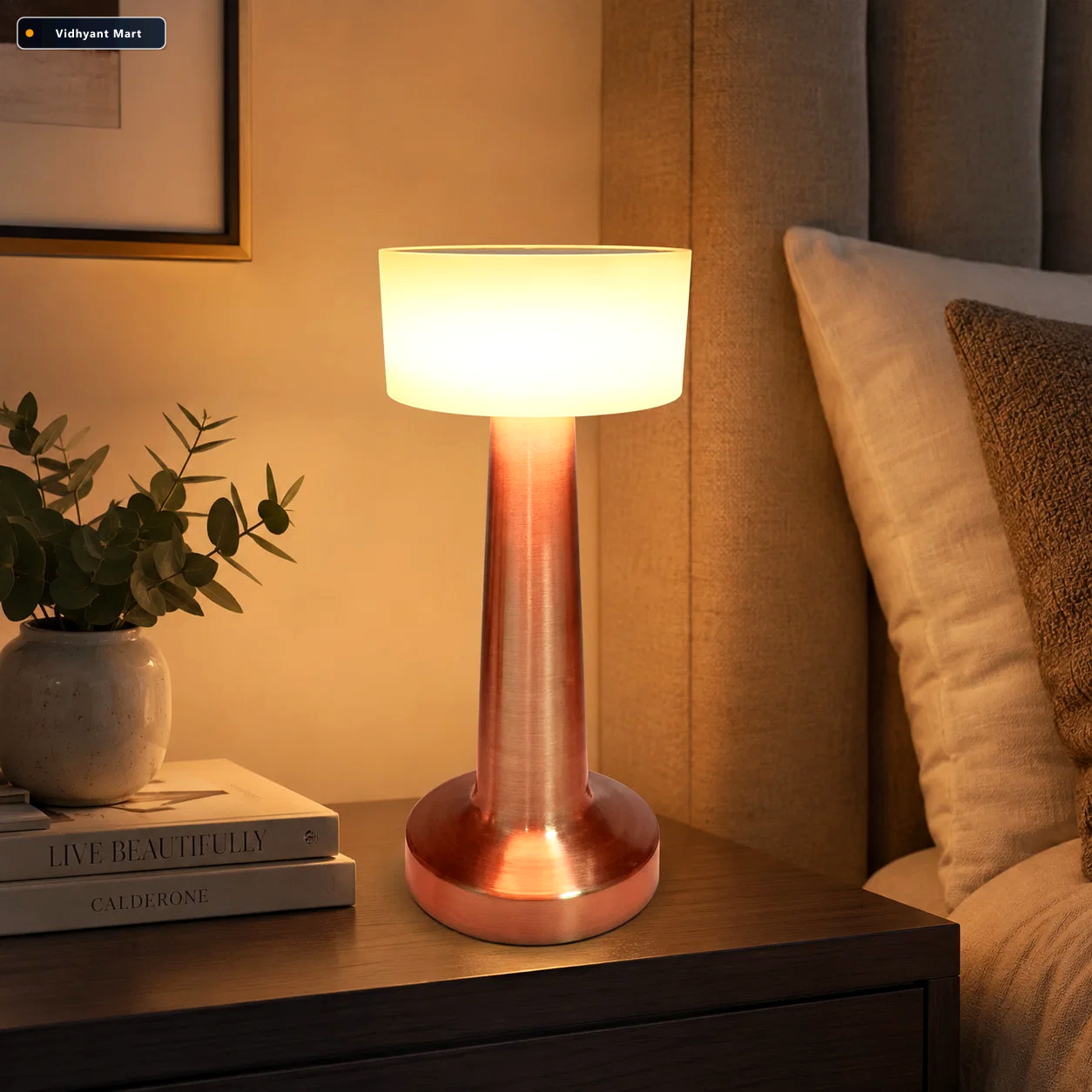Vidhyant Mart Touch Control Led Lamp 3 Color Dimmable Rechargeab 1