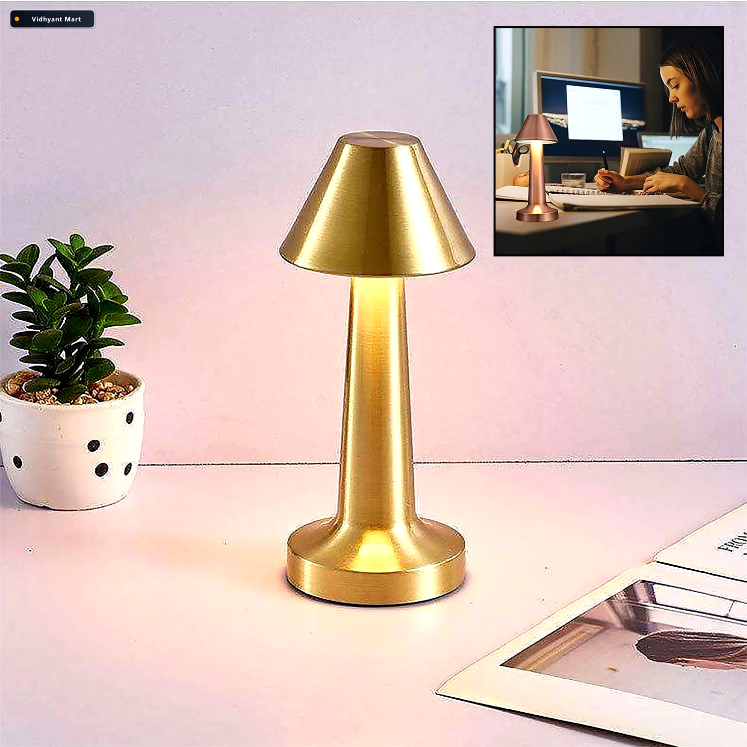 Vidhyant Mart Touch Control Led Lamp Dimmable Rechargeable Moder 2