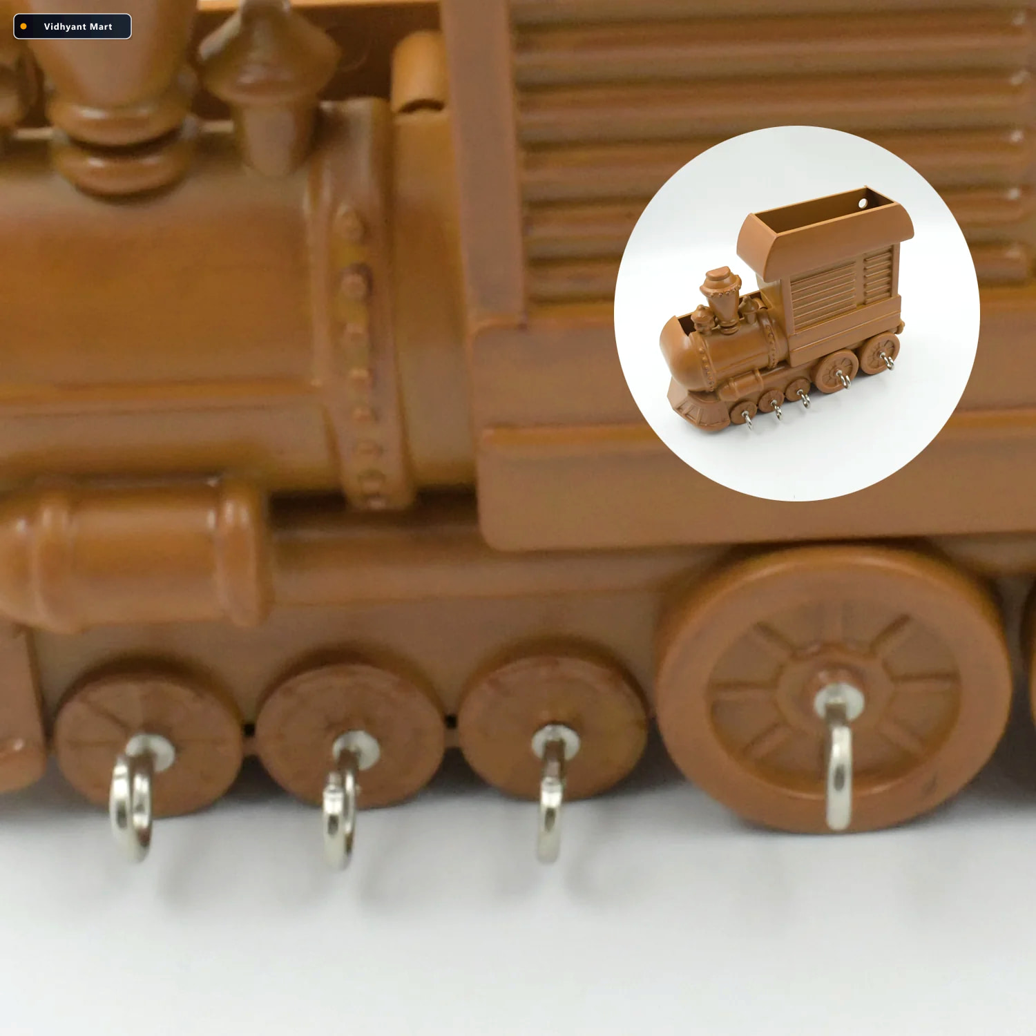 Vidhyant Mart Train Key Holder Decorative Plastic Wall Mount Org 4