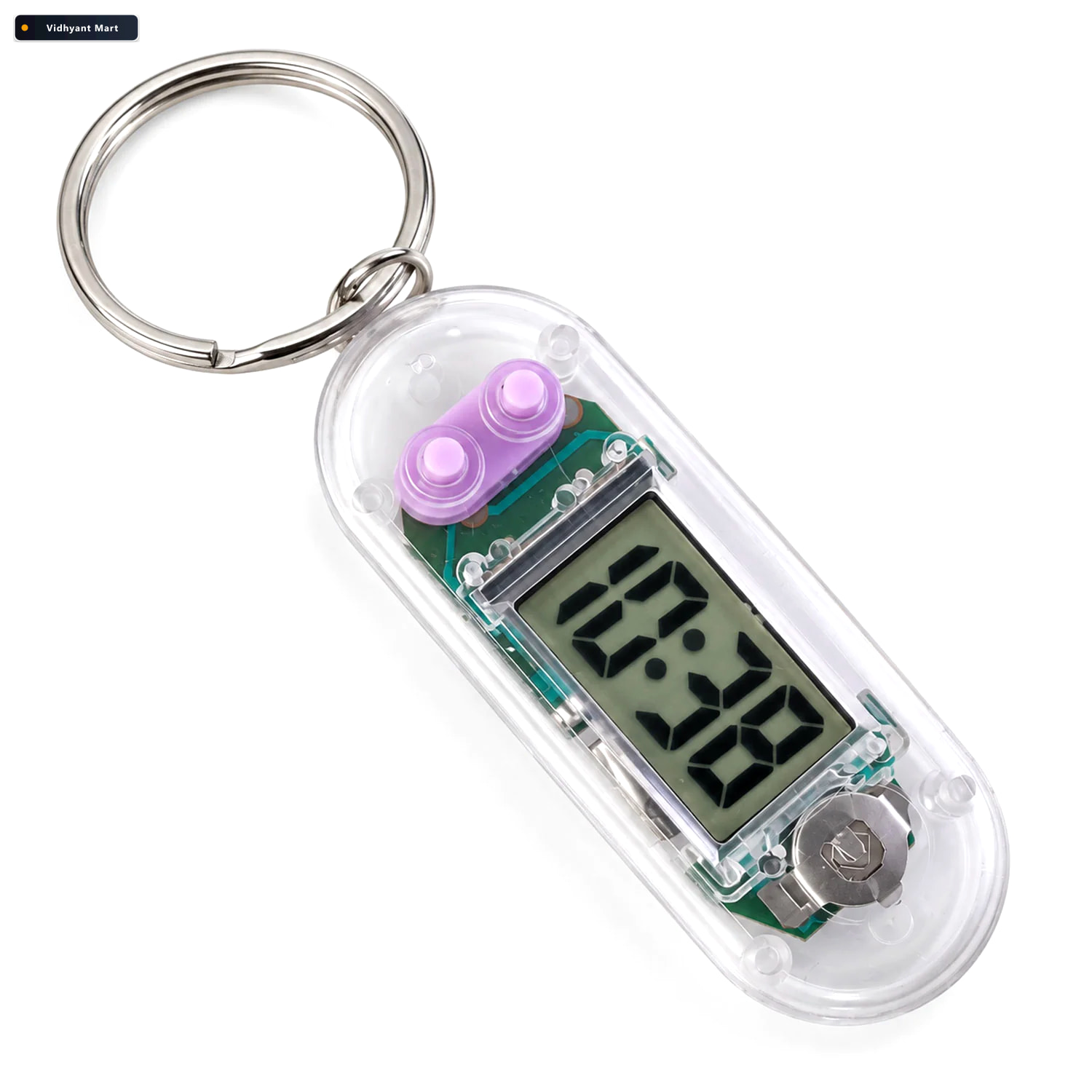 Vidhyant Mart Transparent Digital Clock Keychain With Lcd Displa 4