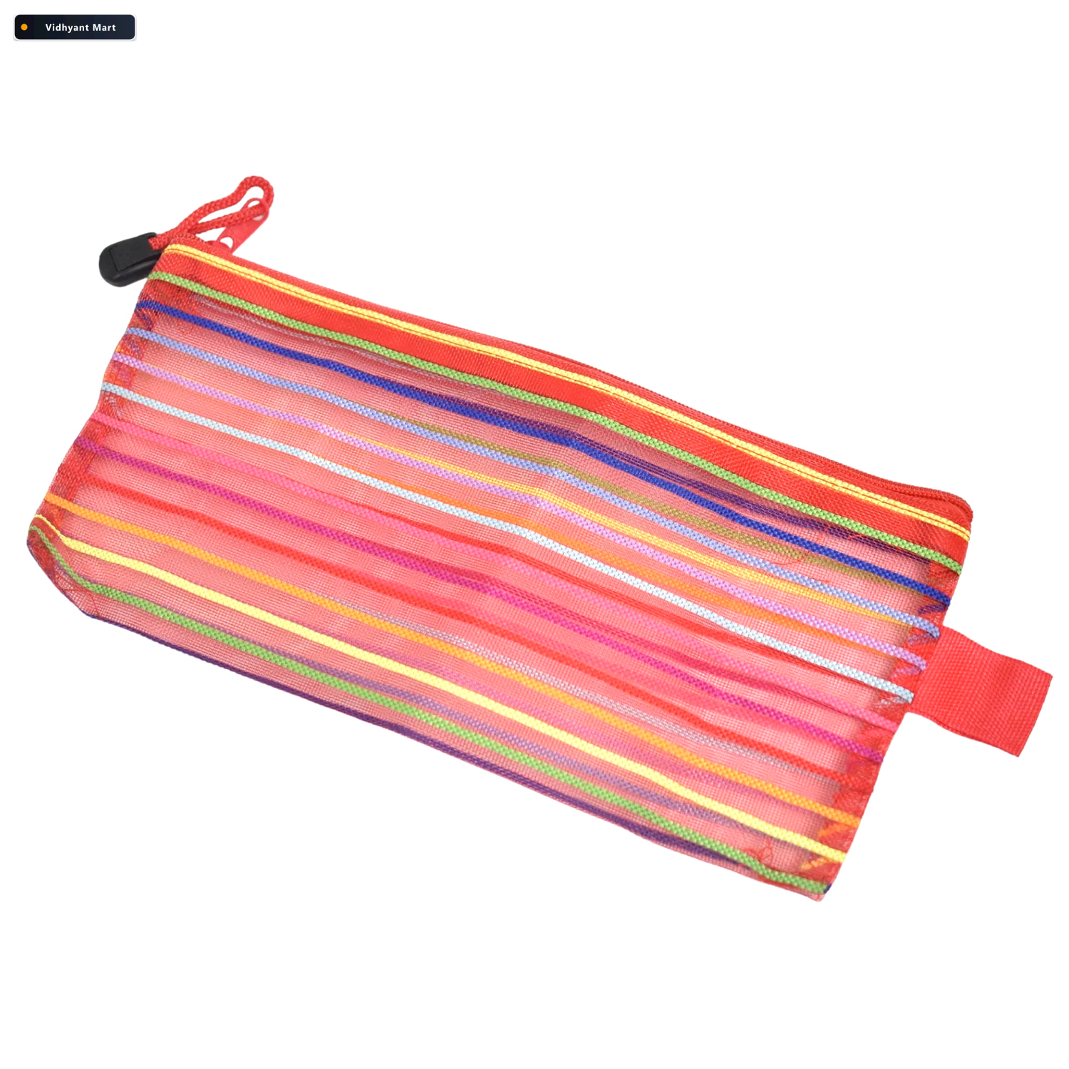 Vidhyant Mart Transparent Mesh Pouch Multi Purpose Zipper Organi 4