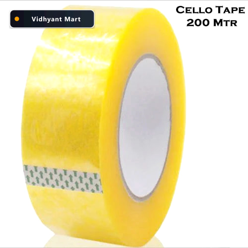 Vidhyant Mart Transparent Packing Tape Heavy Duty 200m Self Adhe 2