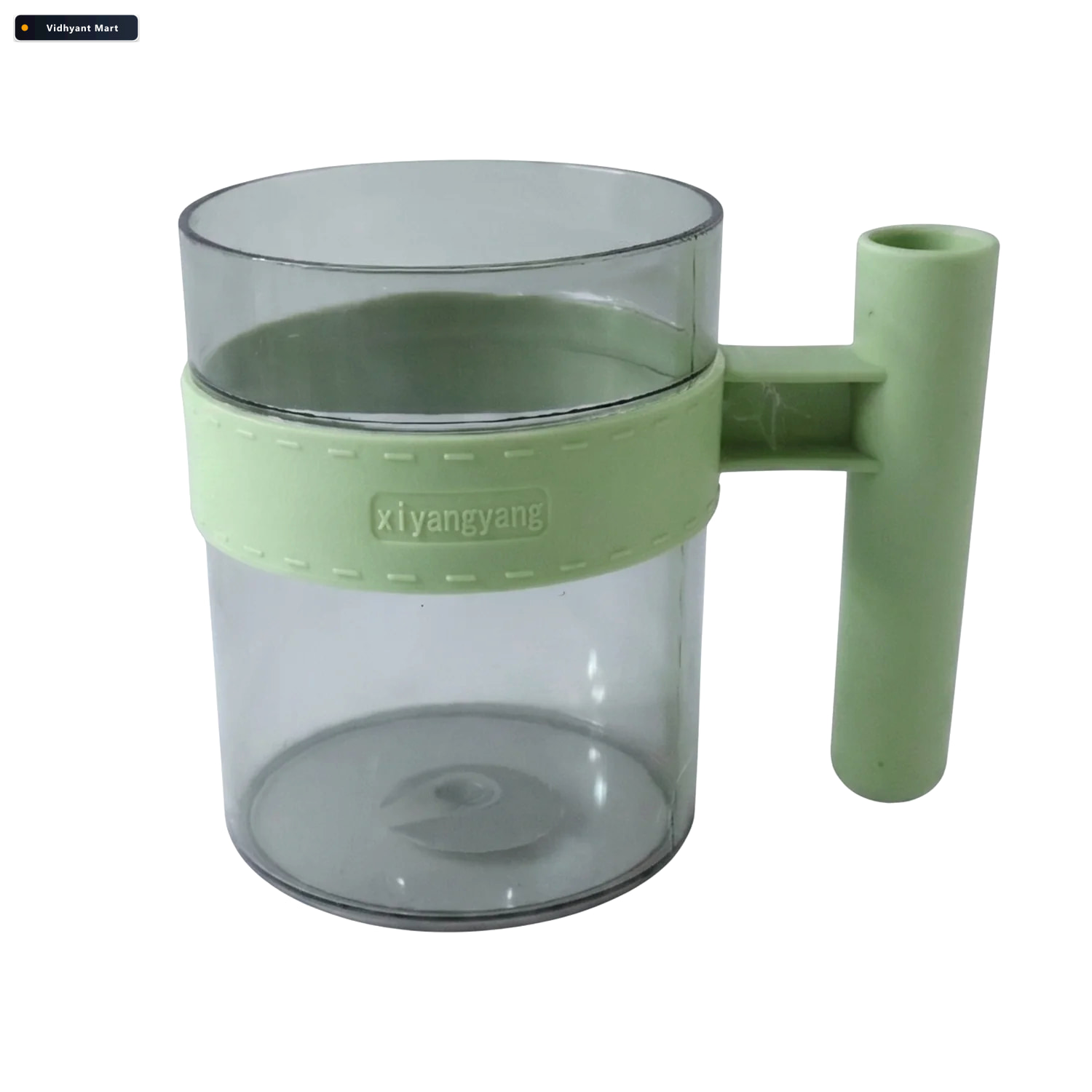 Vidhyant Mart Transparent Plastic Cup With Handle Reusable Water 4