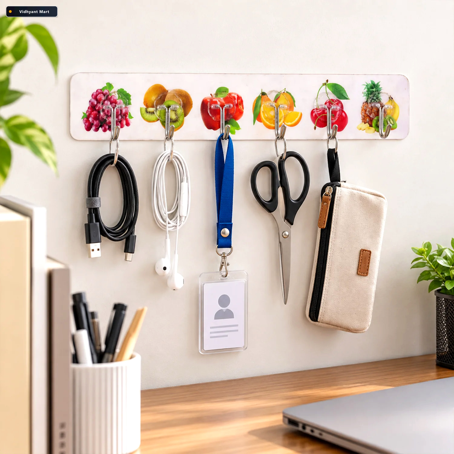 Vidhyant Mart Transparent Self Adhesive Hooks For Home Wall Kitc 3