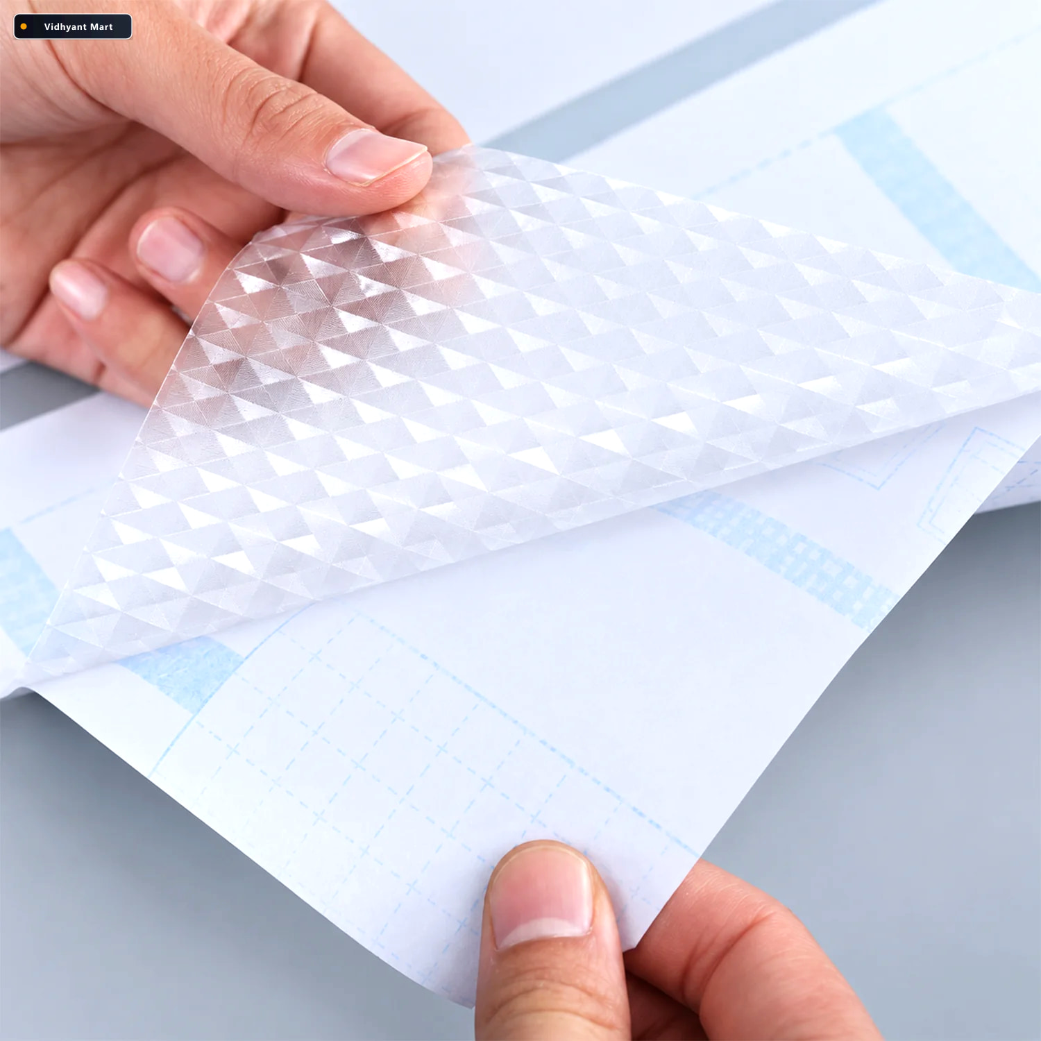Vidhyant Mart Transparent Self Adhesive Plastic Book Cover Set W 3