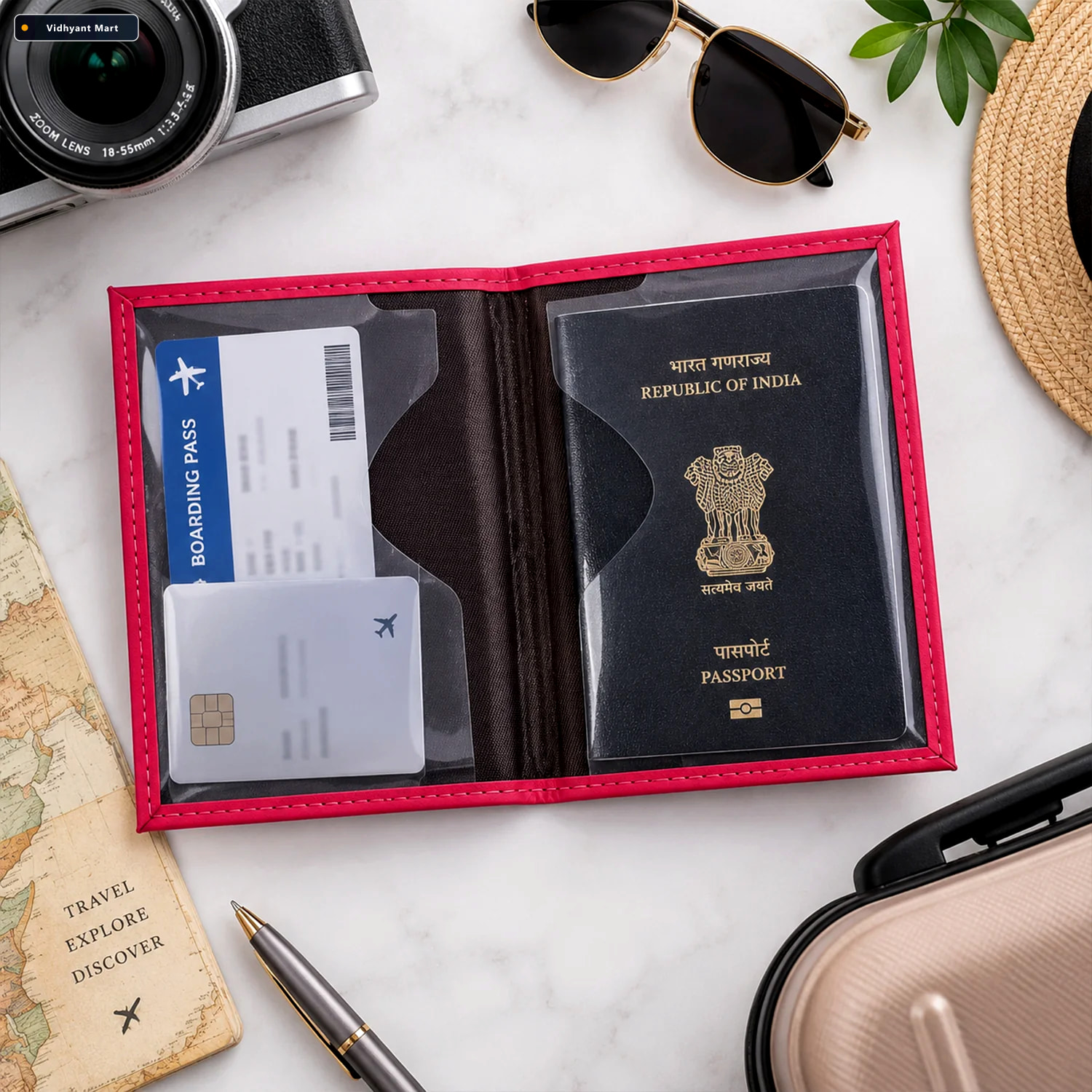 Vidhyant Mart Travel Document Organizer For Passport Tickets And 1