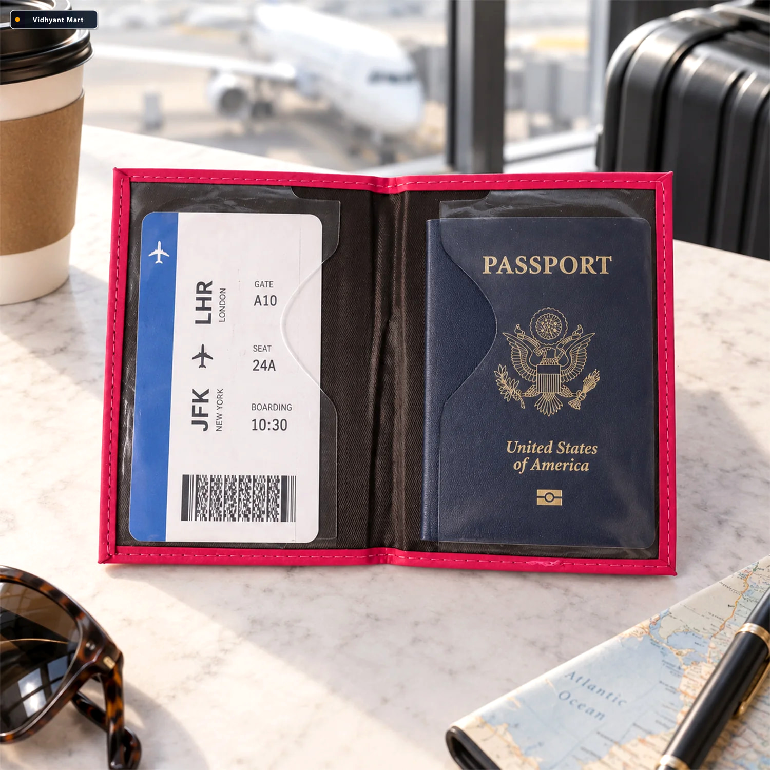 Vidhyant Mart Travel Document Organizer For Passport Tickets And 2