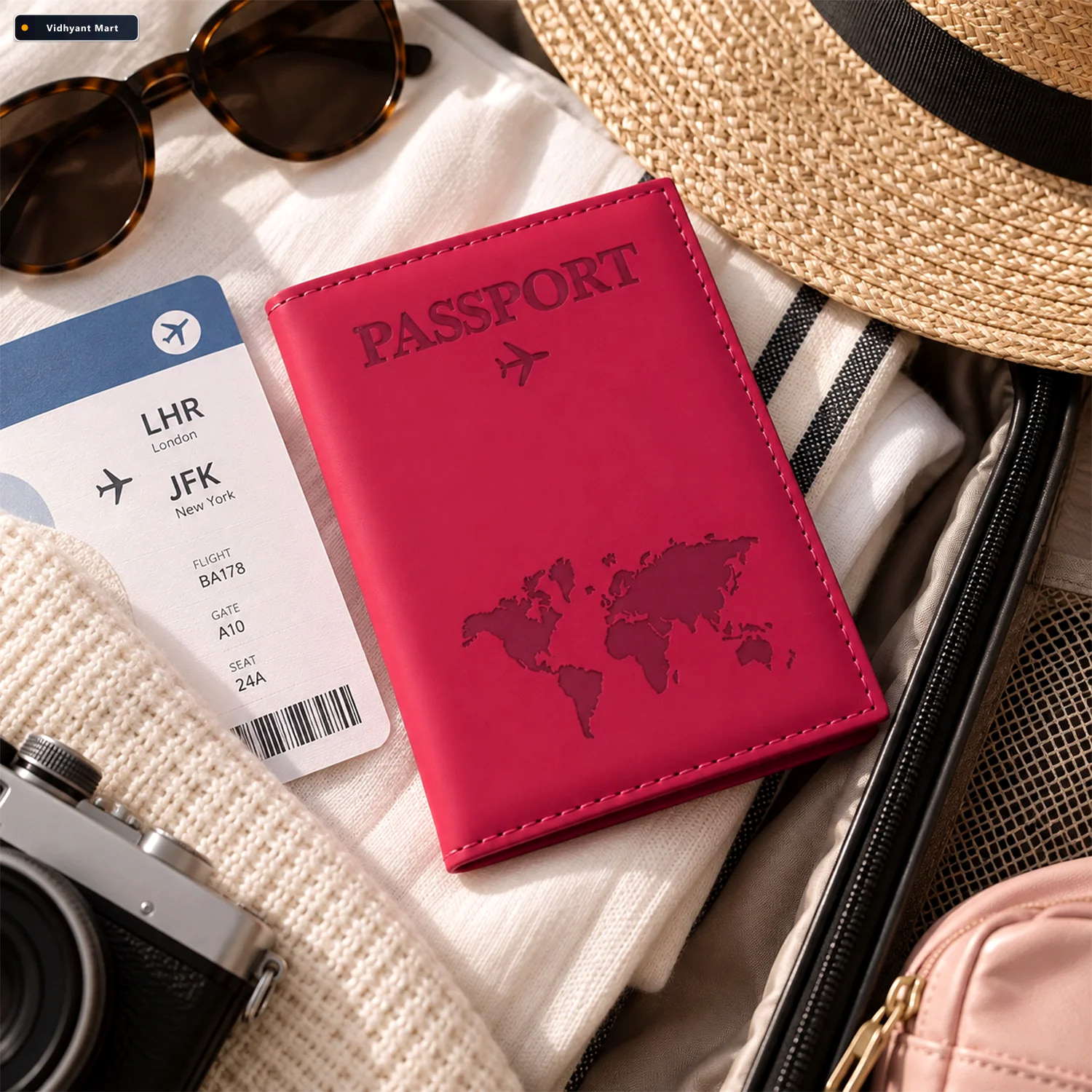 Vidhyant Mart Travel Document Organizer For Passport Tickets And 3