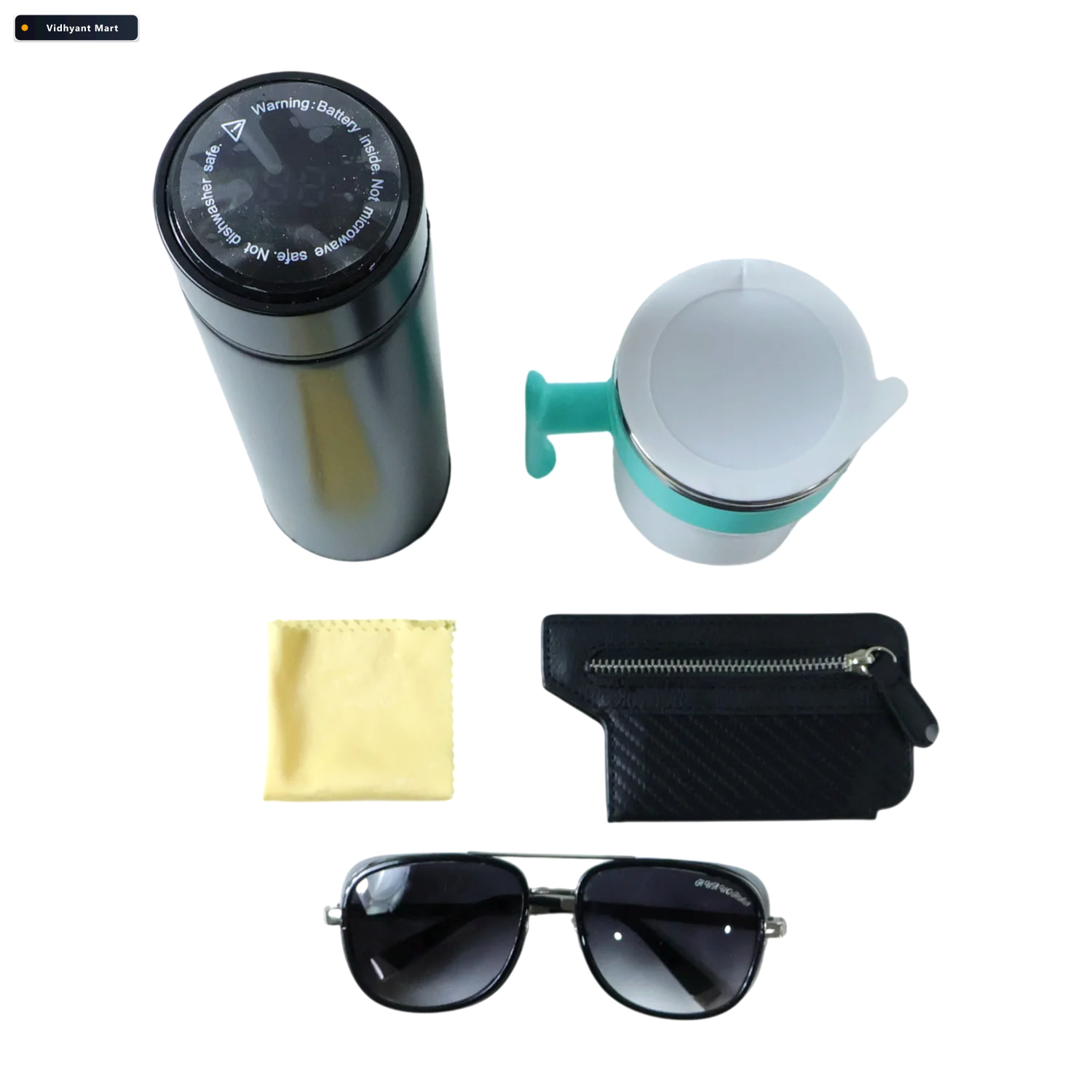 Vidhyant Mart Travel Essentials Set 5 In 1 Combo With Insulated 3