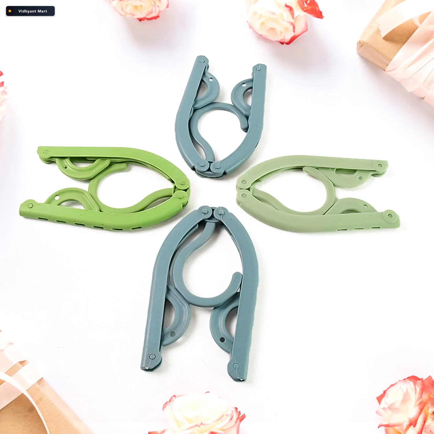 Vidhyant Mart Travel Hangers Compact Foldable 4 Pack For Easy St 1