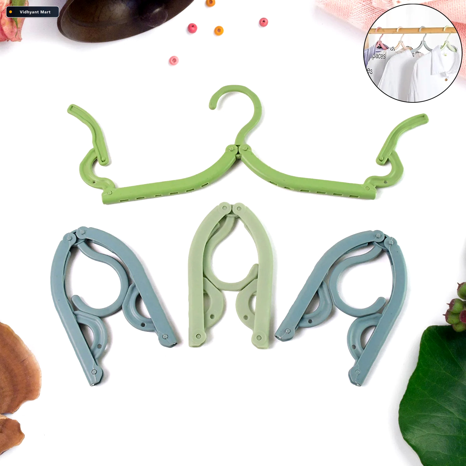 Vidhyant Mart Travel Hangers Compact Foldable 4 Pack For Easy St 2