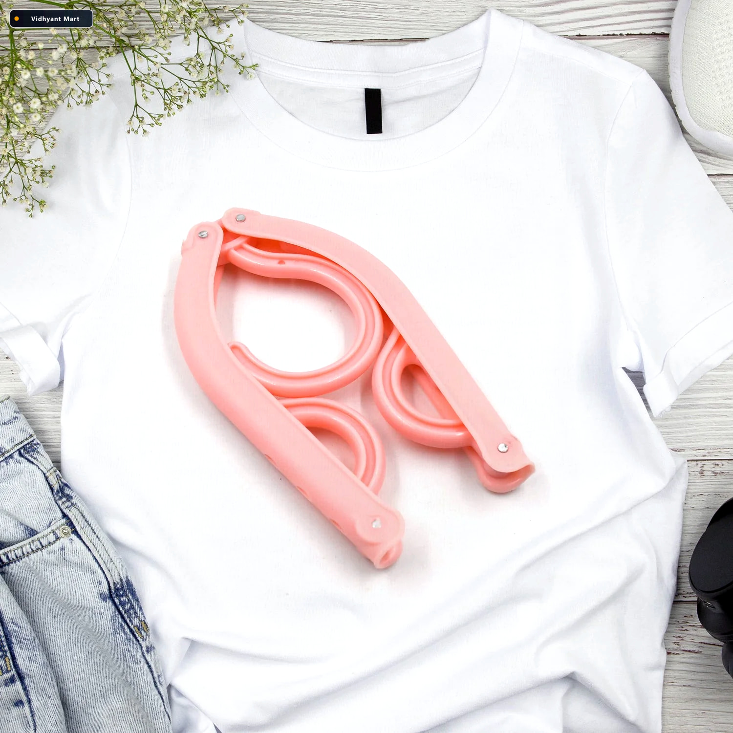 Vidhyant Mart Travel Hangers Folding Portable Clothes Drying Rac 1