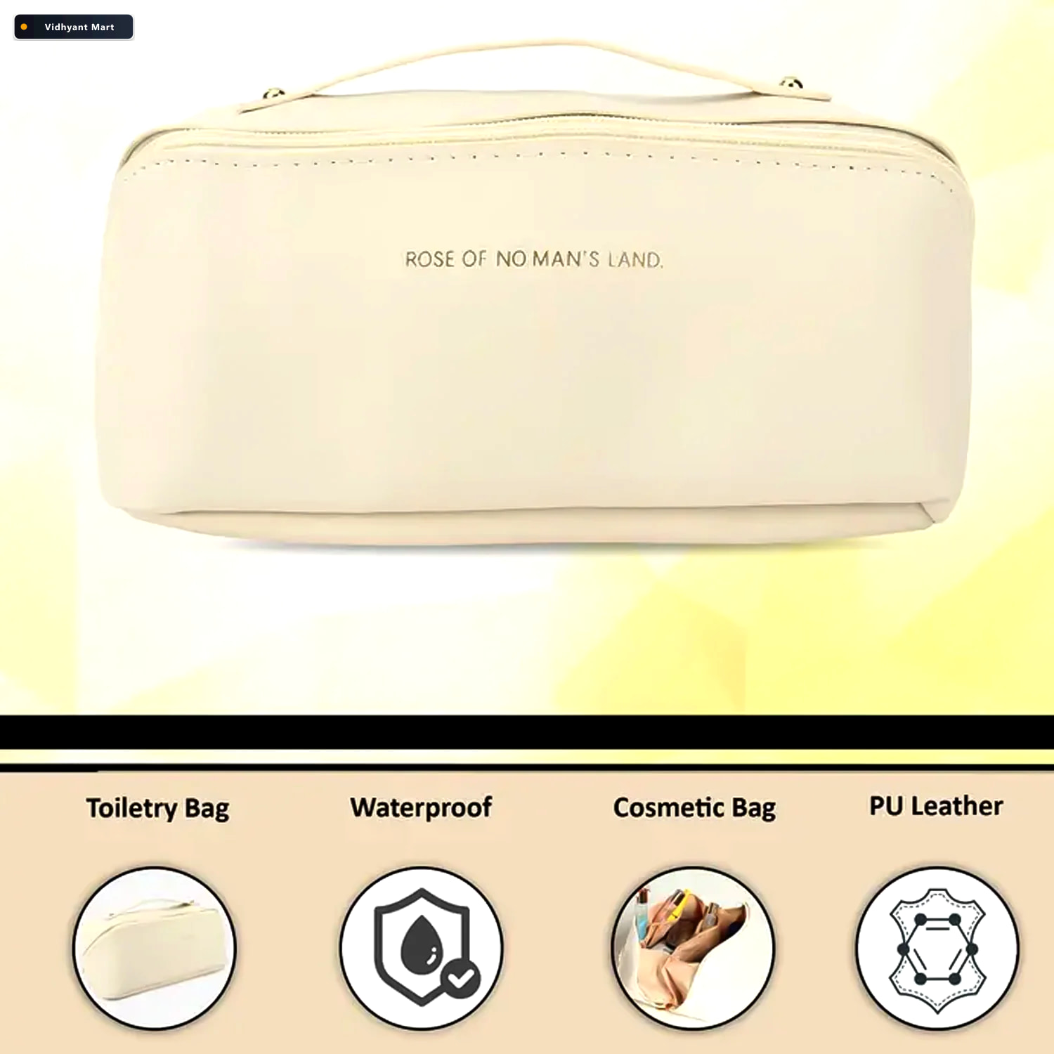 Vidhyant Mart Travel Makeup Organizer Waterproof Compact Pouch W 3