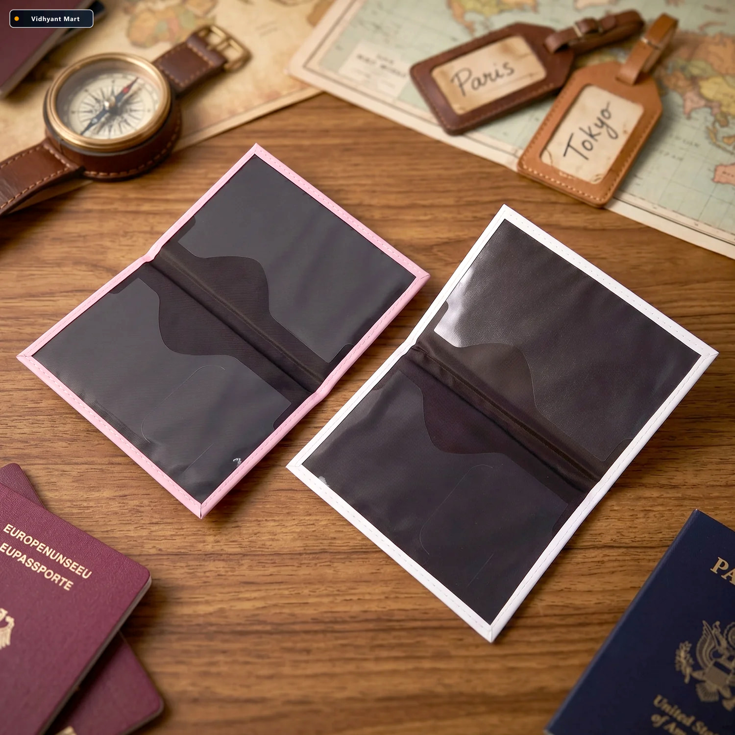 Vidhyant Mart Travel Passport Holder Wallet Stylish Mix Design C 2
