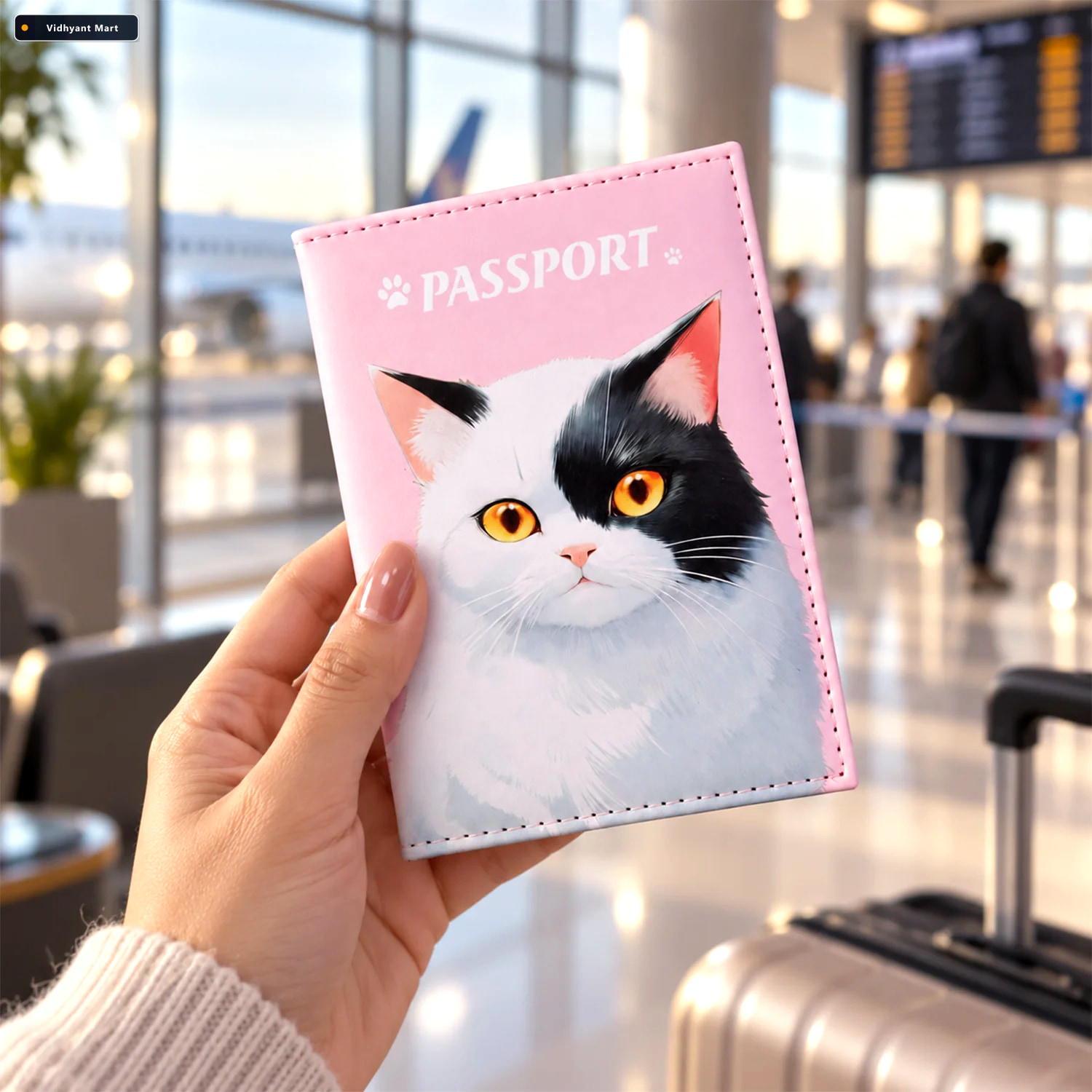 Vidhyant Mart Travel Passport Holder Wallet With Card Slots For 3