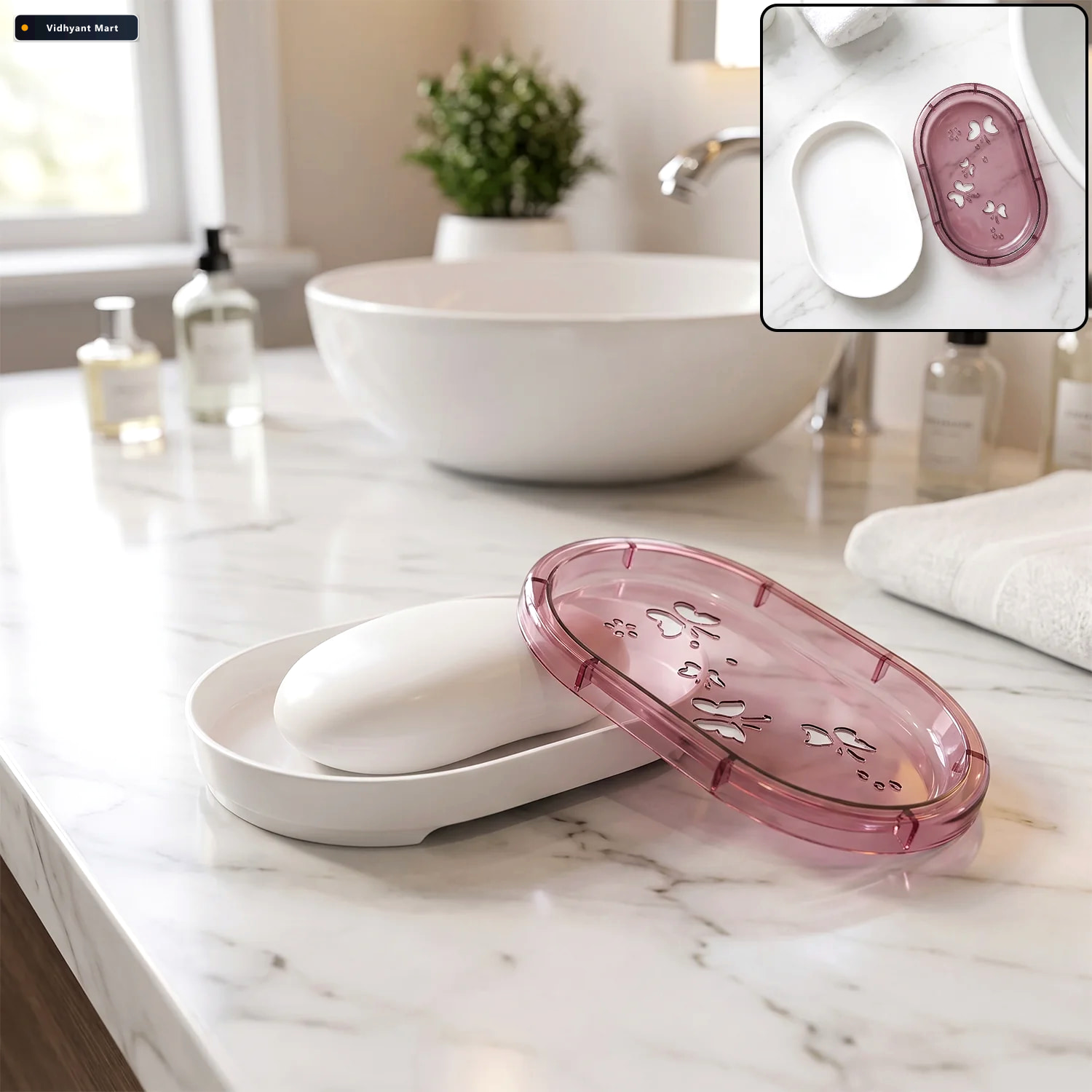 Vidhyant Mart Travel Plastic Soap Case With Lid For Bathroom Hom 1