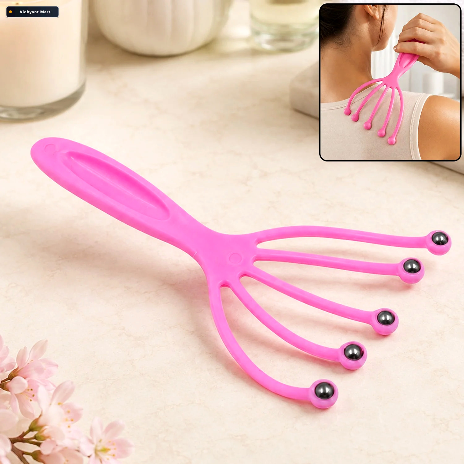 Vidhyant Mart Travel Scalp Head Massager Relaxer Portable Body S 1