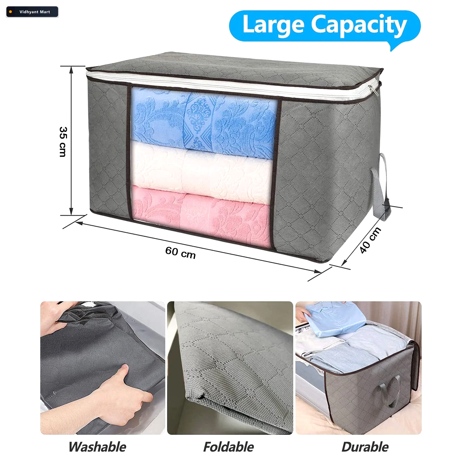 Vidhyant Mart Travel Storage Bag Multipurpose Clothes Organizer 2