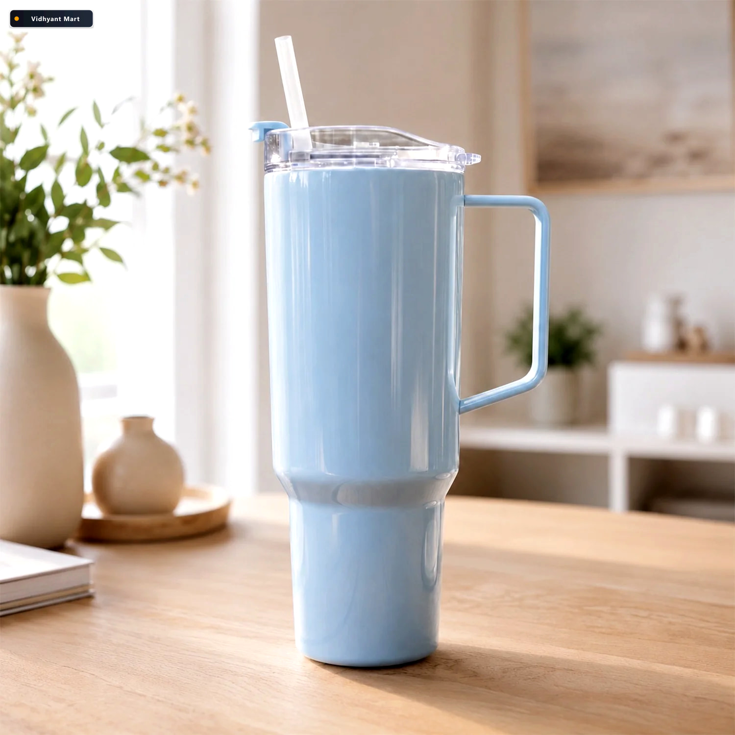 Vidhyant Mart Travel Tumbler 1800 Ml With Handle And Straw Lid F 2