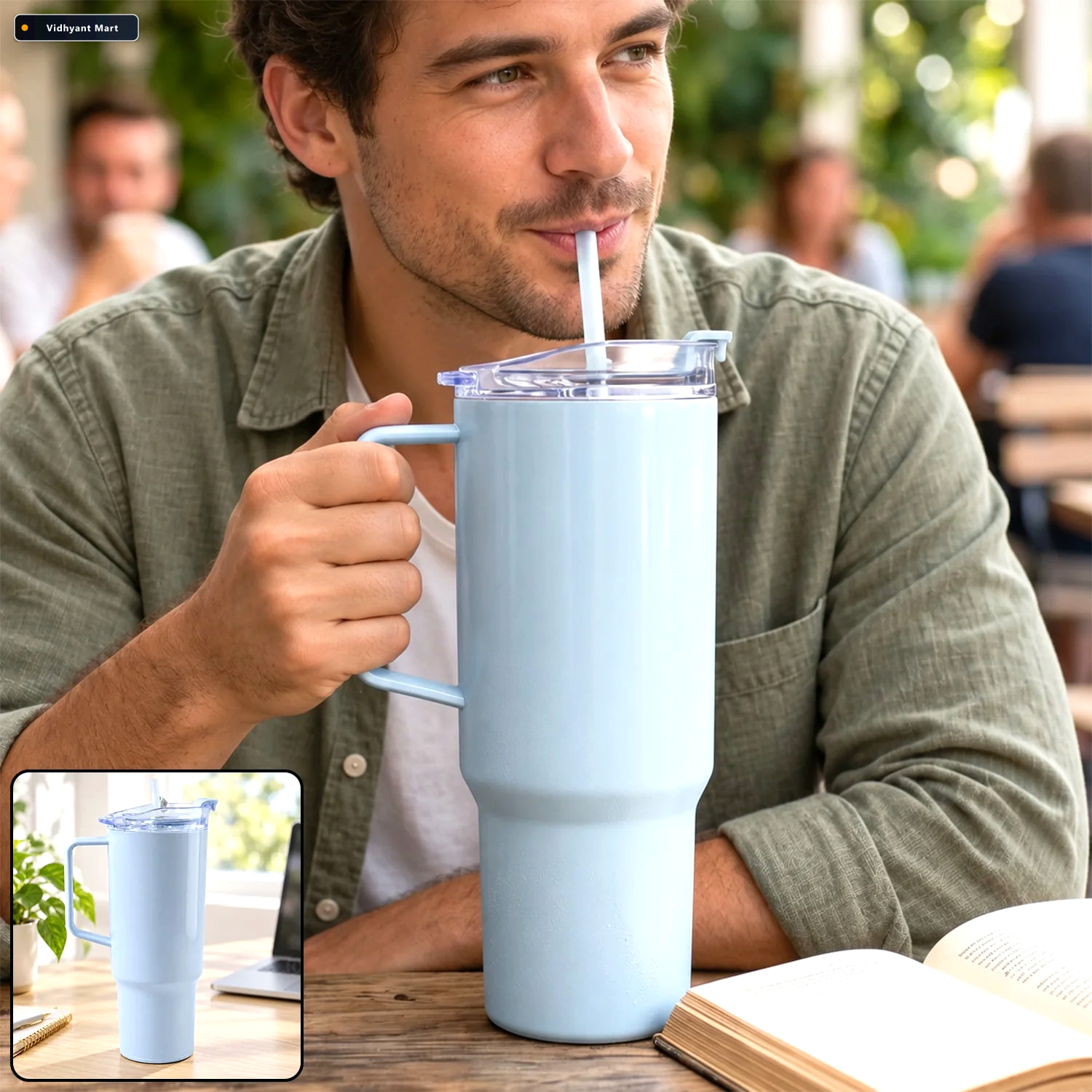 Vidhyant Mart Travel Tumbler Large 1800ml Capacity With Leak Res 1