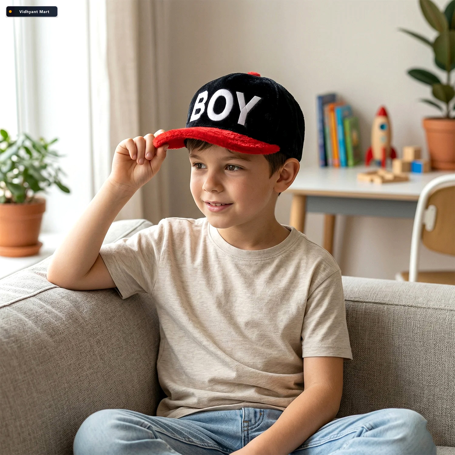 Vidhyant Mart Trendy Boys Printed Fashion Cap Soft Stylish Casua 2