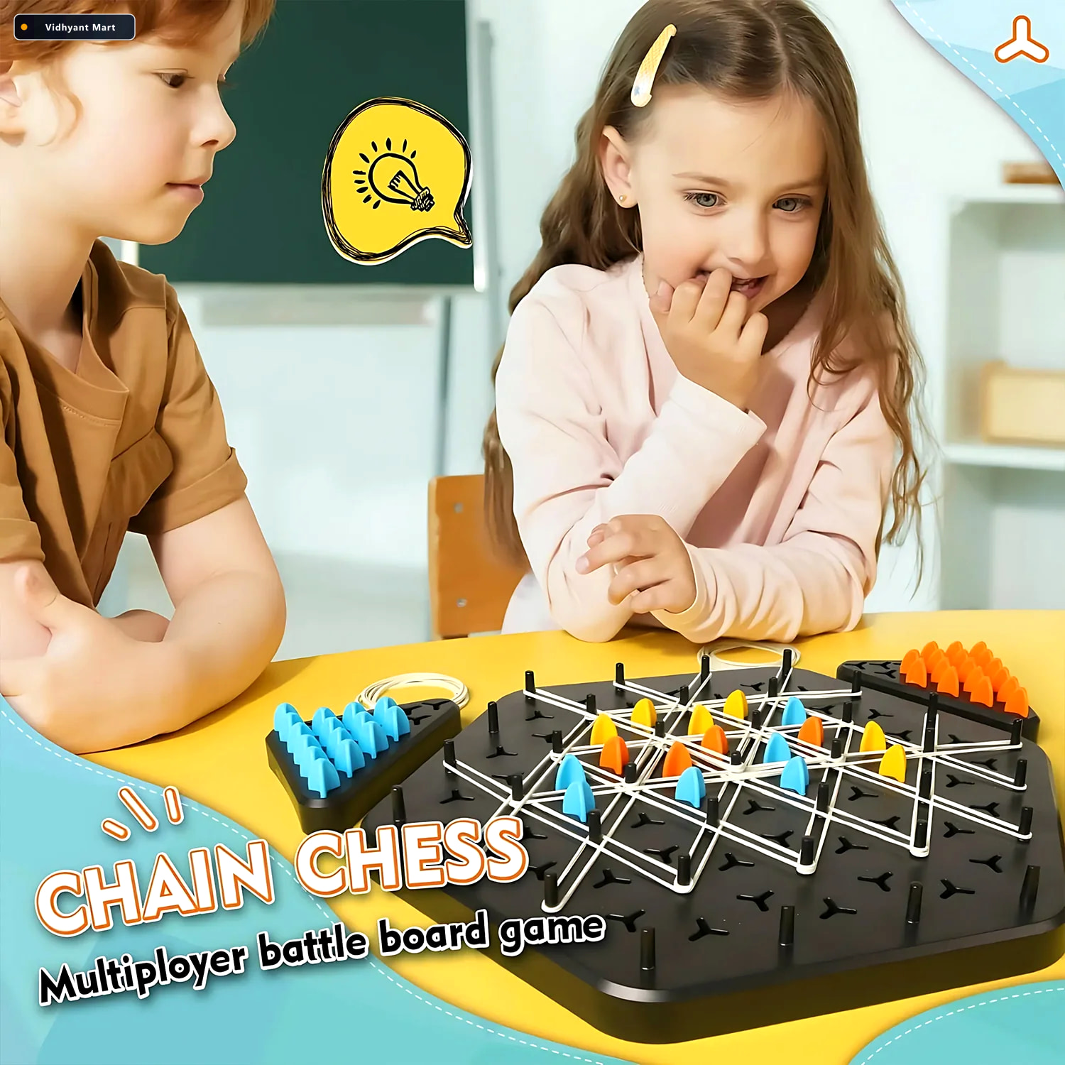 Vidhyant Mart Triangle Chess Color Matching Puzzle Board Game Bo 2