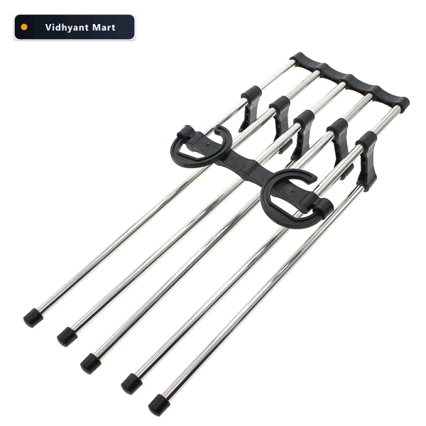 Vidhyant Mart Trouser Hanger Organizer Adjustable 5 In 1 Space S 5