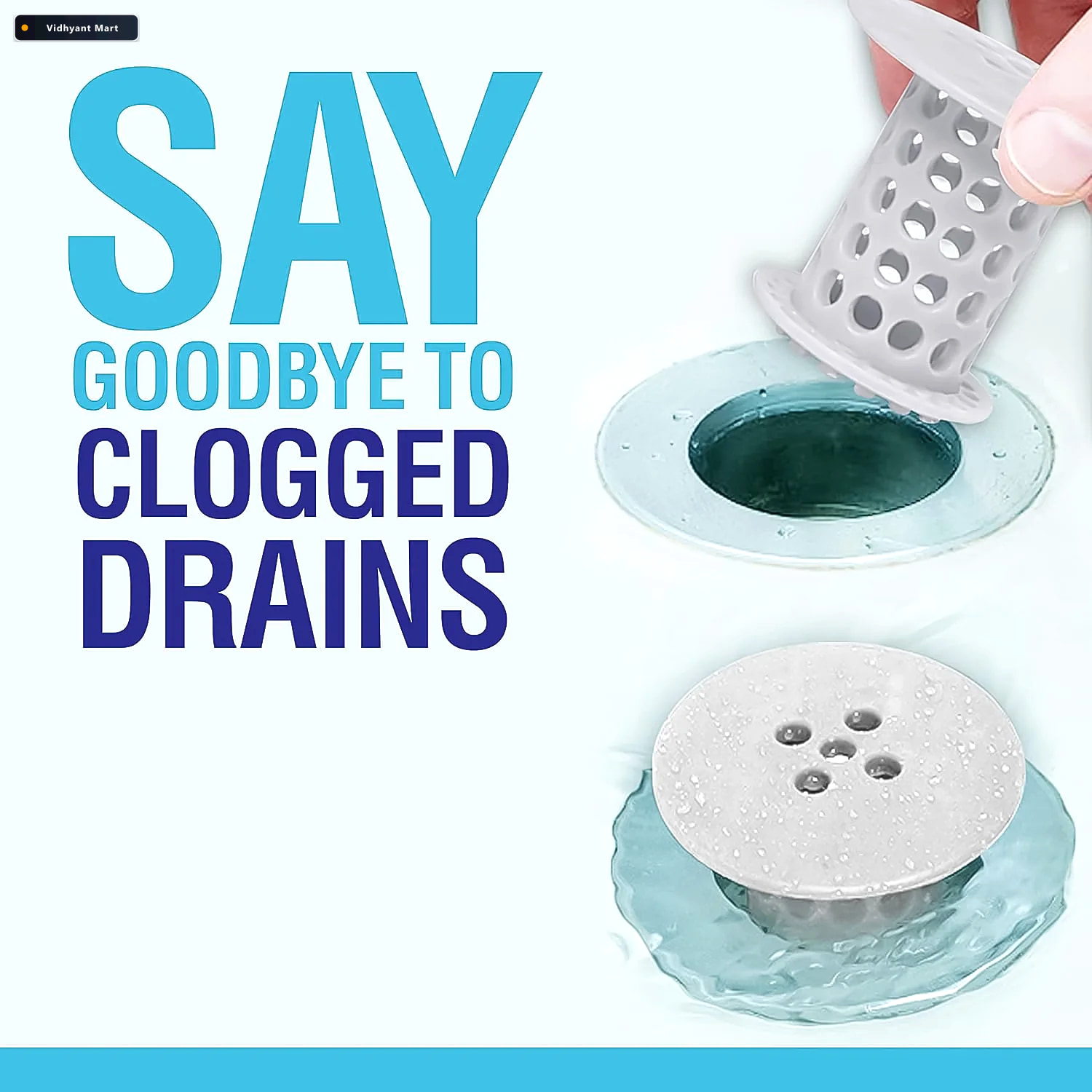 Vidhyant Mart Tub Drain Hair Catcher Universal Silicone Anti Clo 3