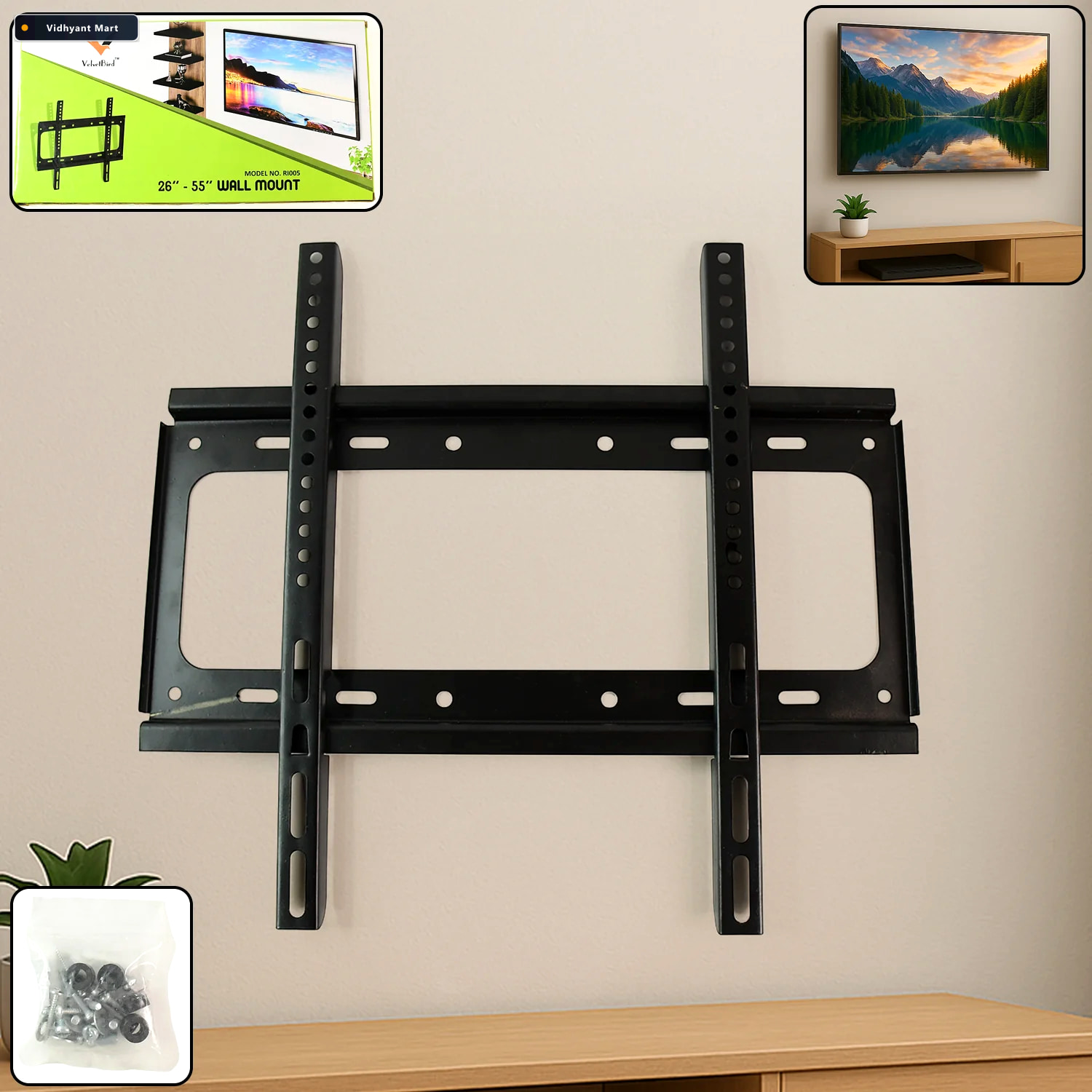 Vidhyant Mart Tv Wall Mount Bracket Heavy Duty Adjustable Metal 1