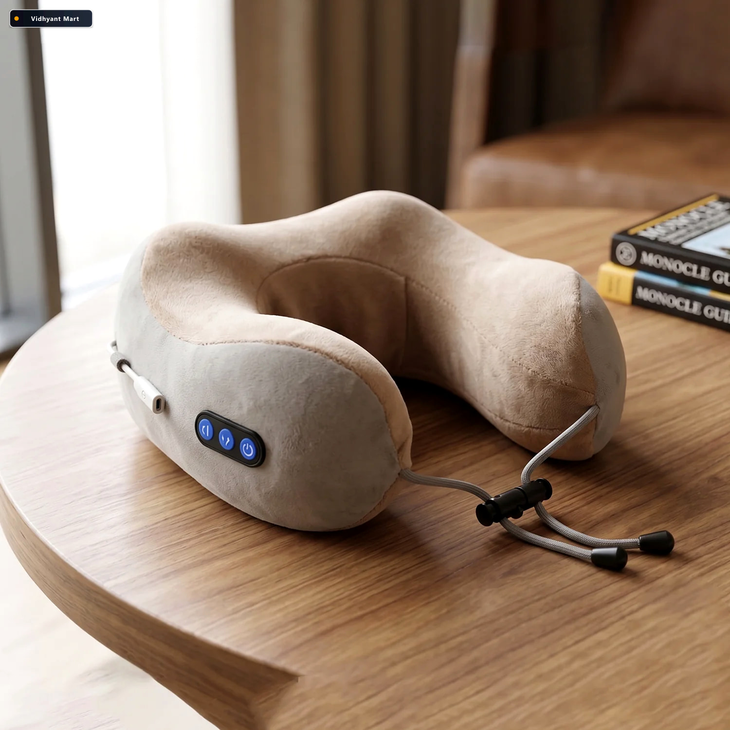 Vidhyant Mart U Shaped Electric Neck Massage Pillow Cordless Rec 2