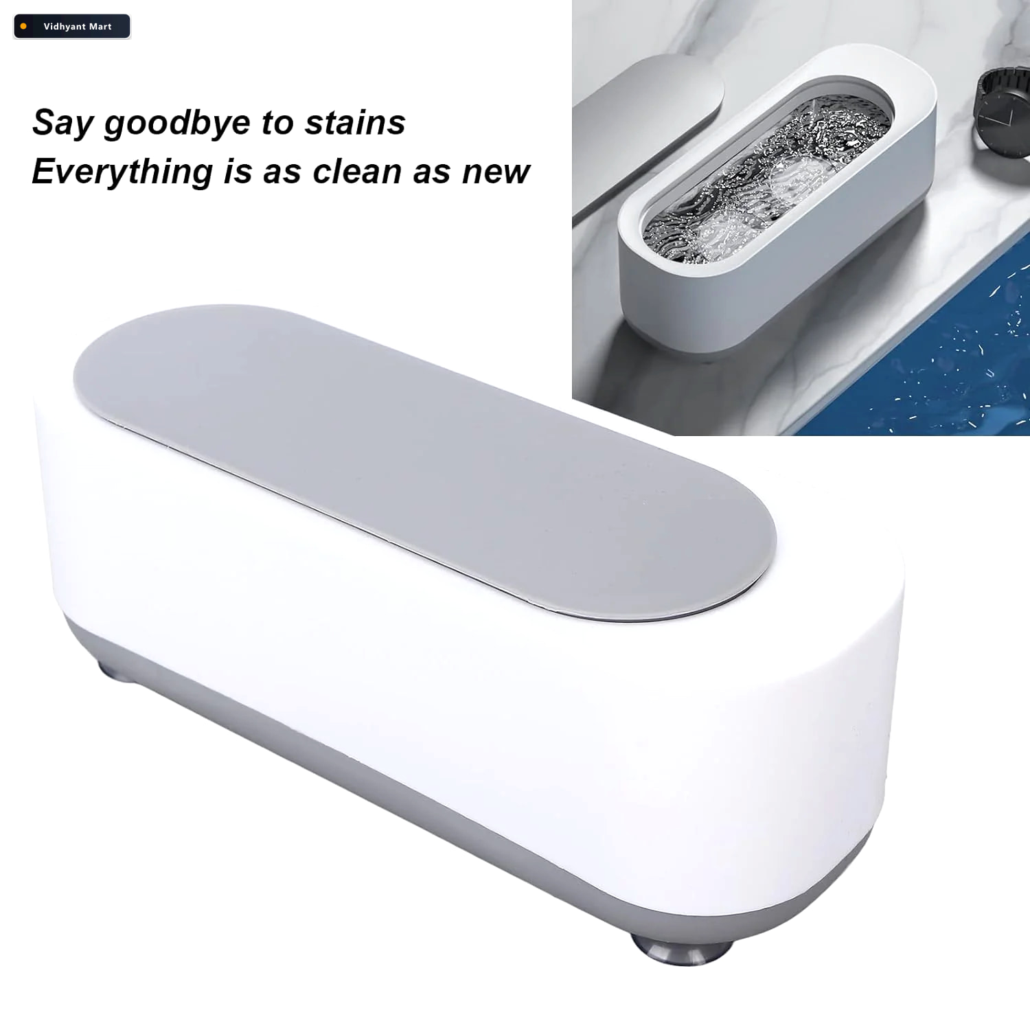 Vidhyant Mart Ultrasonic Jewellery Cleaner Portable High Frequen 4