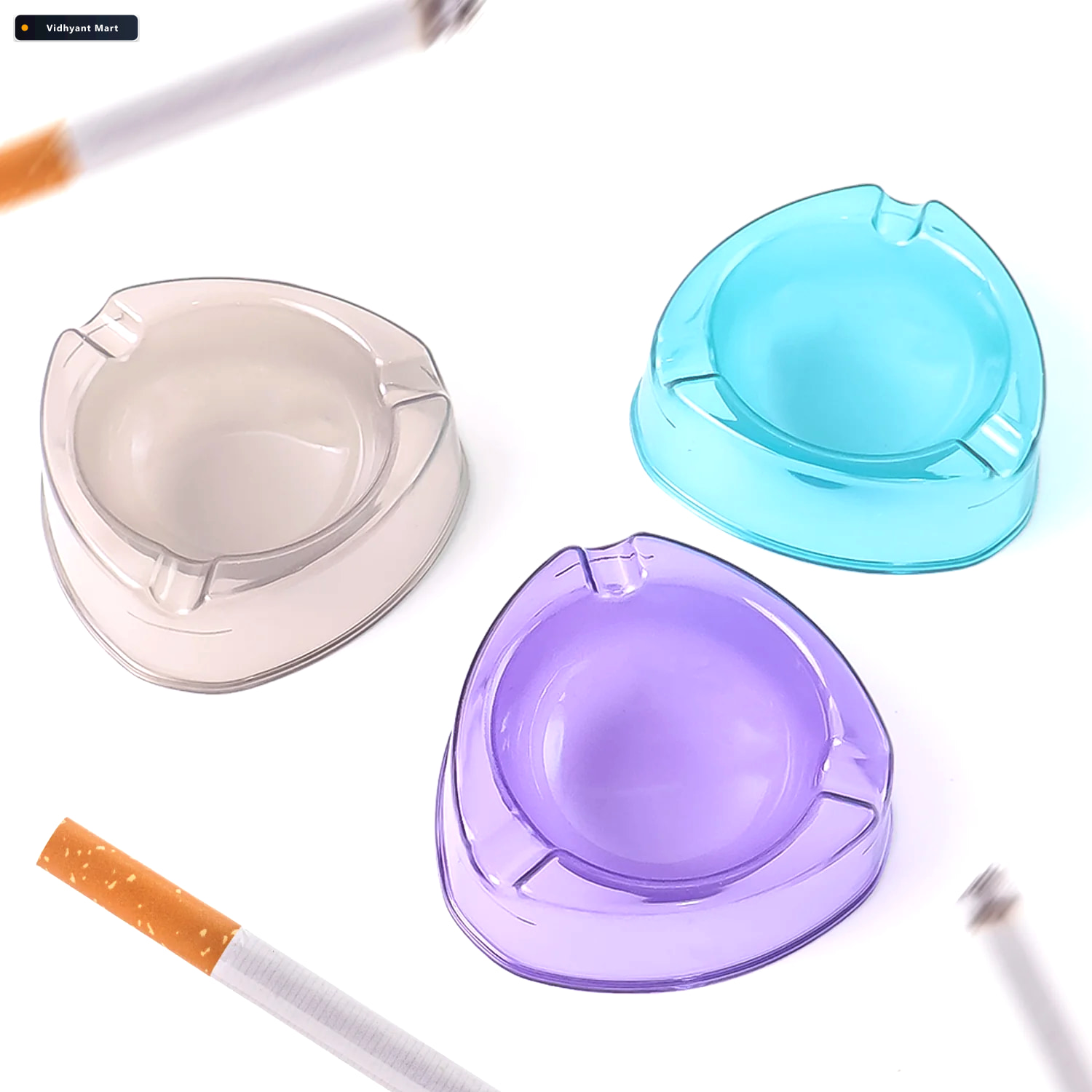 Vidhyant Mart Unbreakable Plastic Ashtray Stylish Durable For In 1