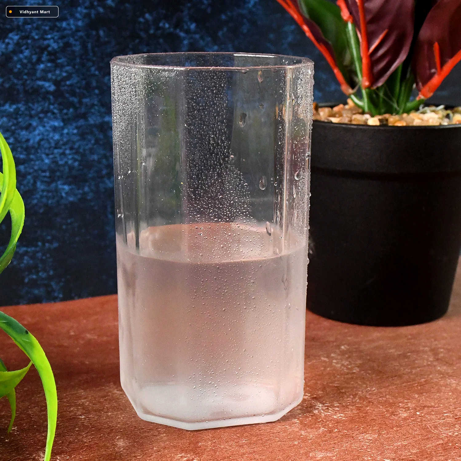 Vidhyant Mart Unbreakable Plastic Drinking Glasses Set Of 6 Clea 2