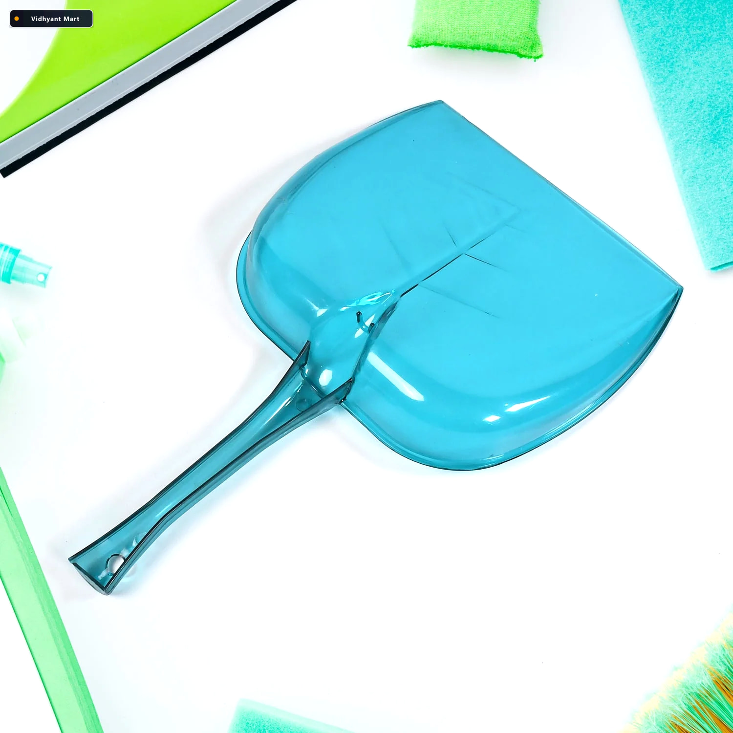 Vidhyant Mart Unbreakable Plastic Dustpan Large Size With Long H 1
