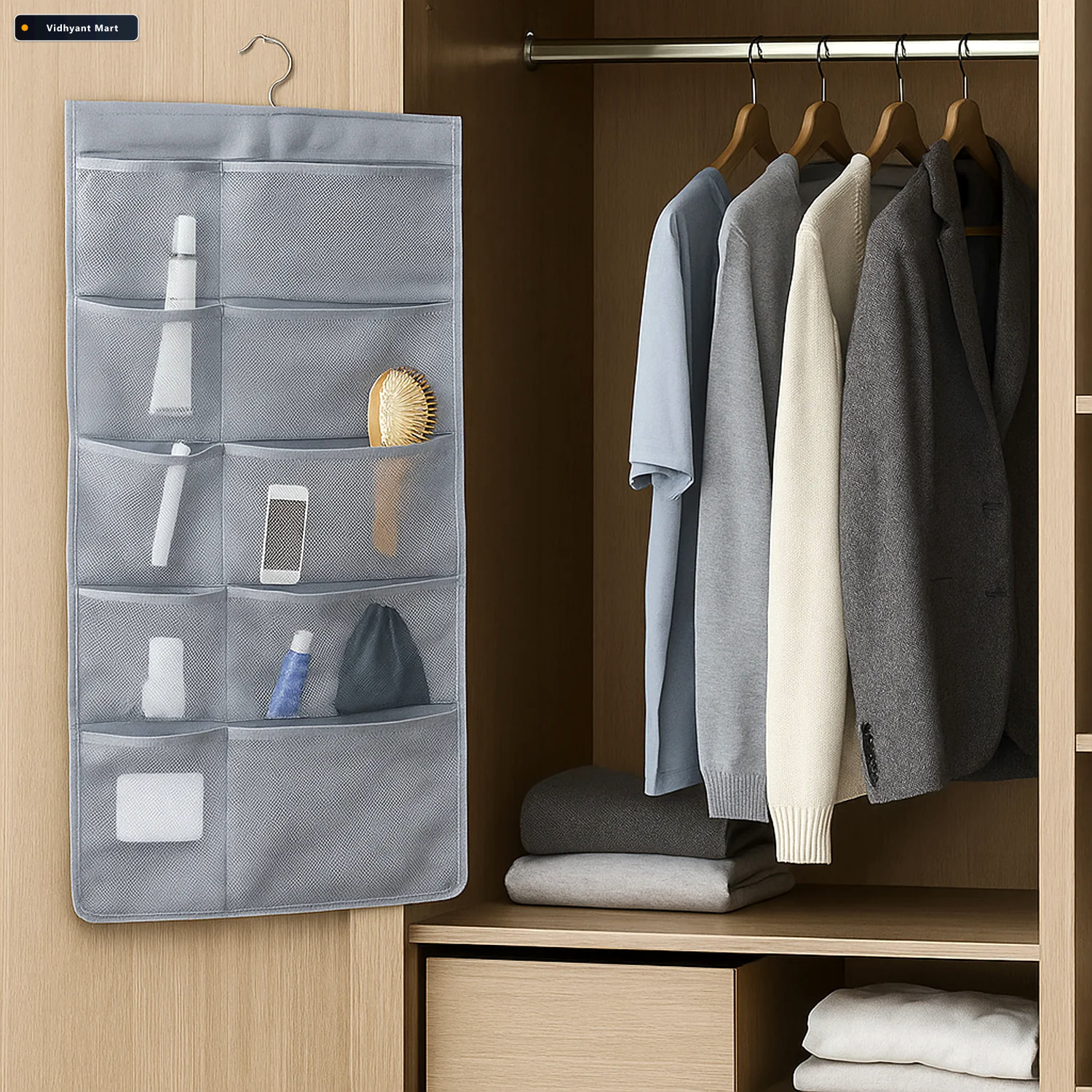Vidhyant Mart Under Garment Organizer Foldable Multi Pocket Hang 1