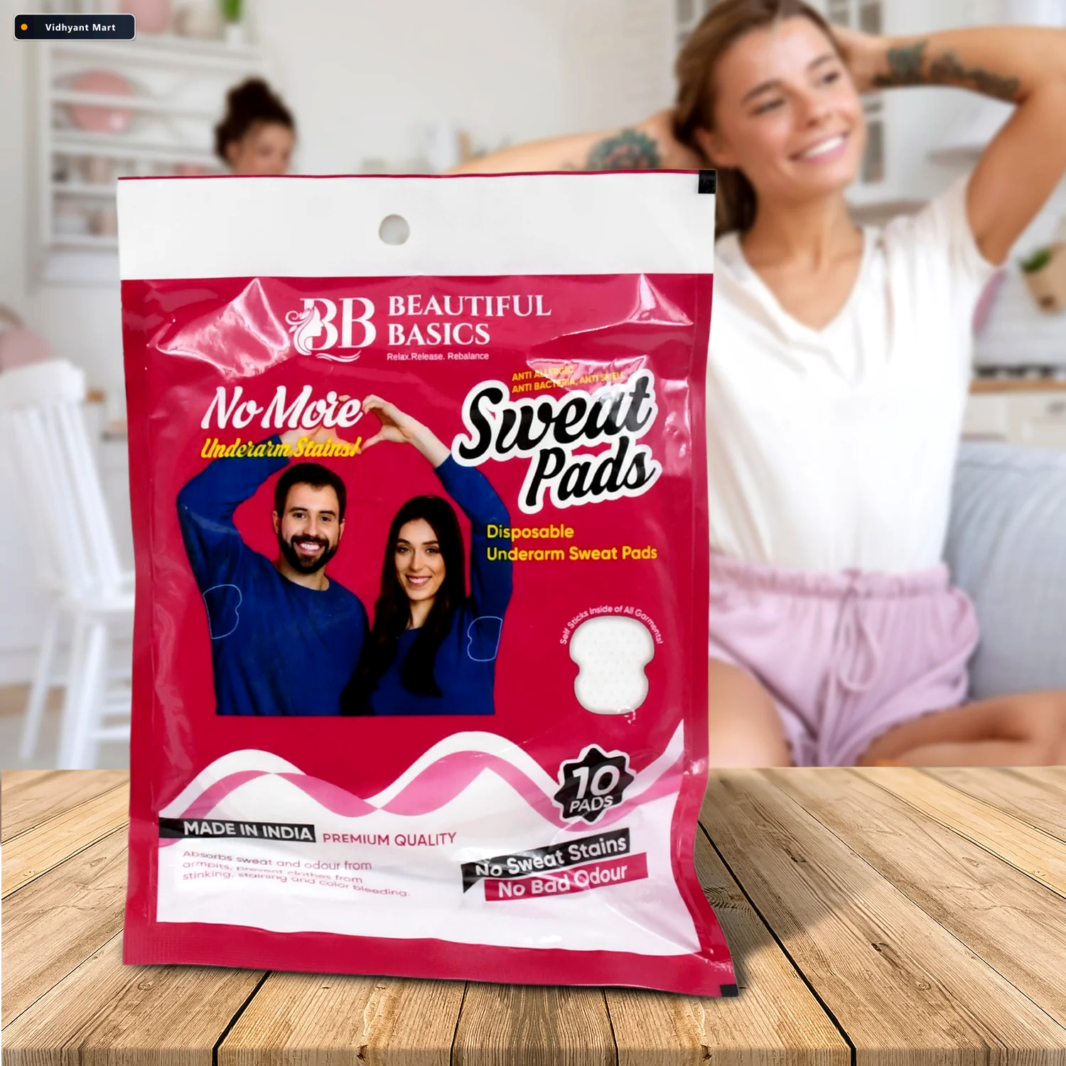 Vidhyant Mart Underarm Sweat Pads Highly Absorbent Disposable Co 1