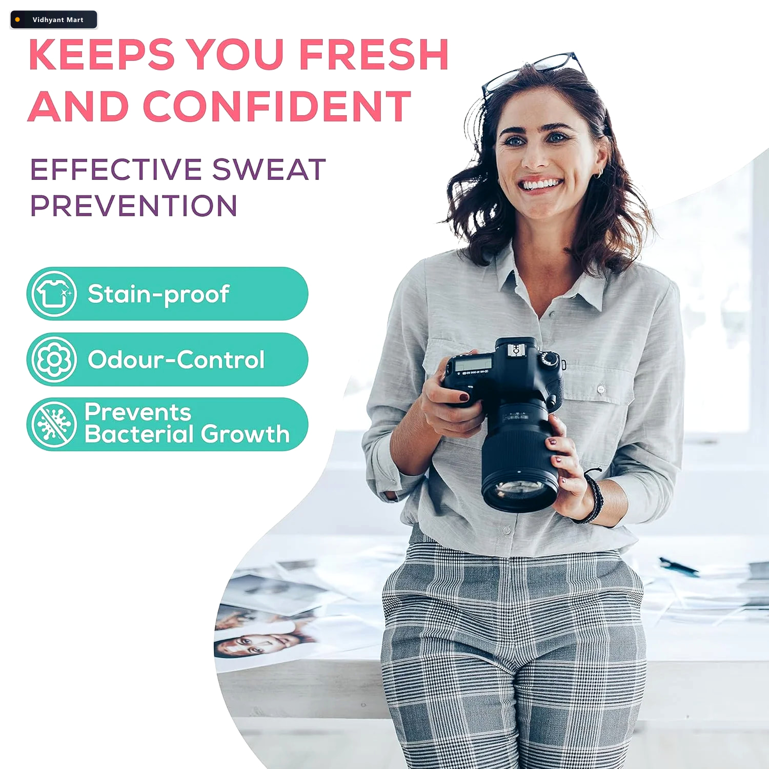 Vidhyant Mart Underarm Sweat Pads Highly Absorbent Disposable Co 2