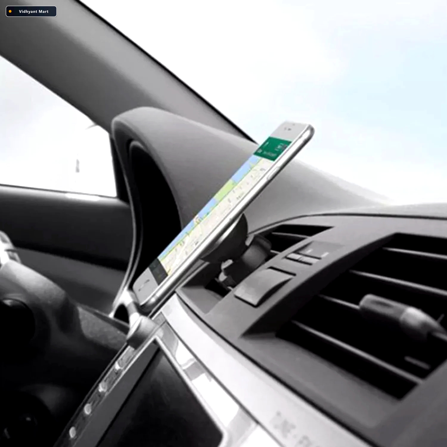 Vidhyant Mart Universal Magnetic Car Mobile Holder 360 Rotating 4