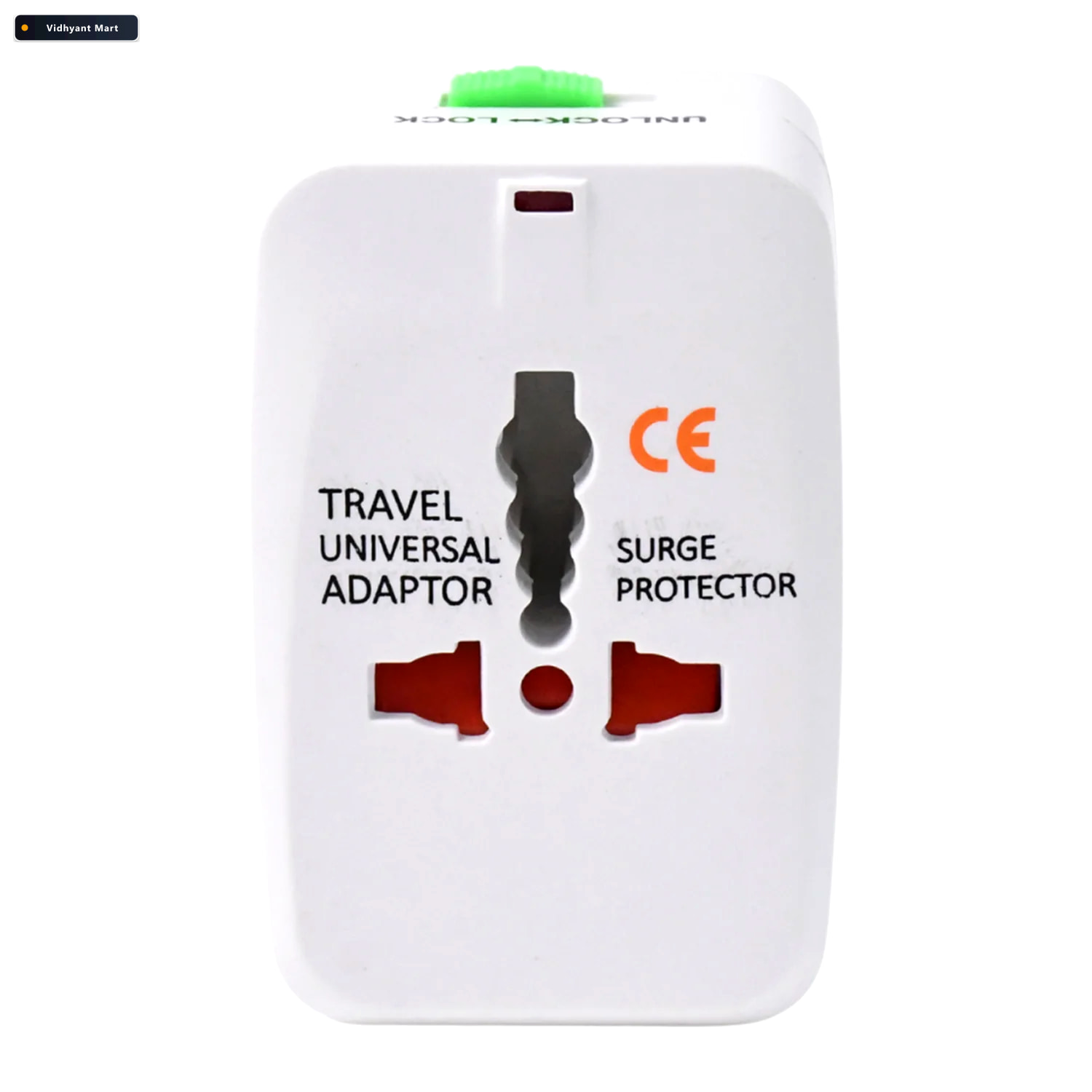 Vidhyant Mart Universal Travel Adapter Compact Surge Protection 2