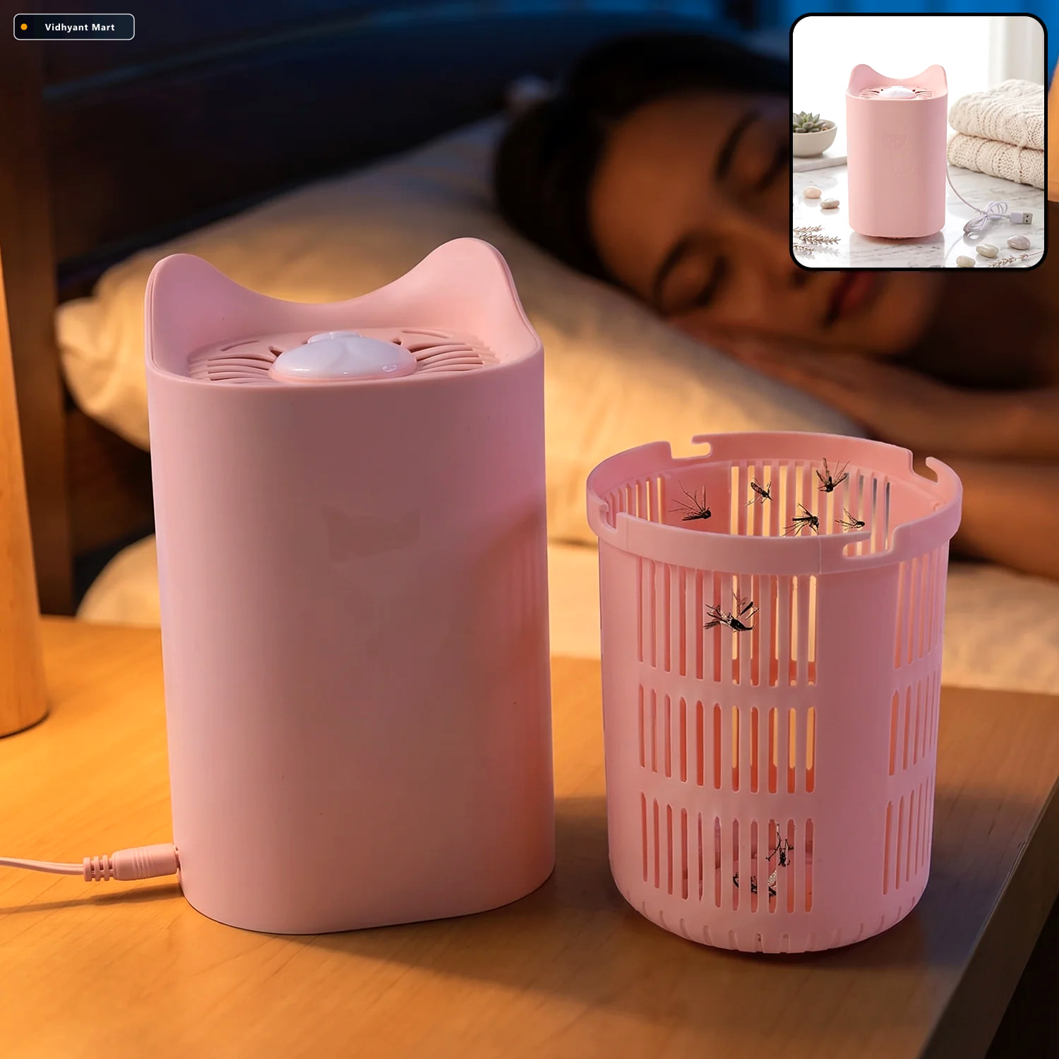 Vidhyant Mart Usb Cat Shape Electric Mosquito Killer Lamp For Be 1